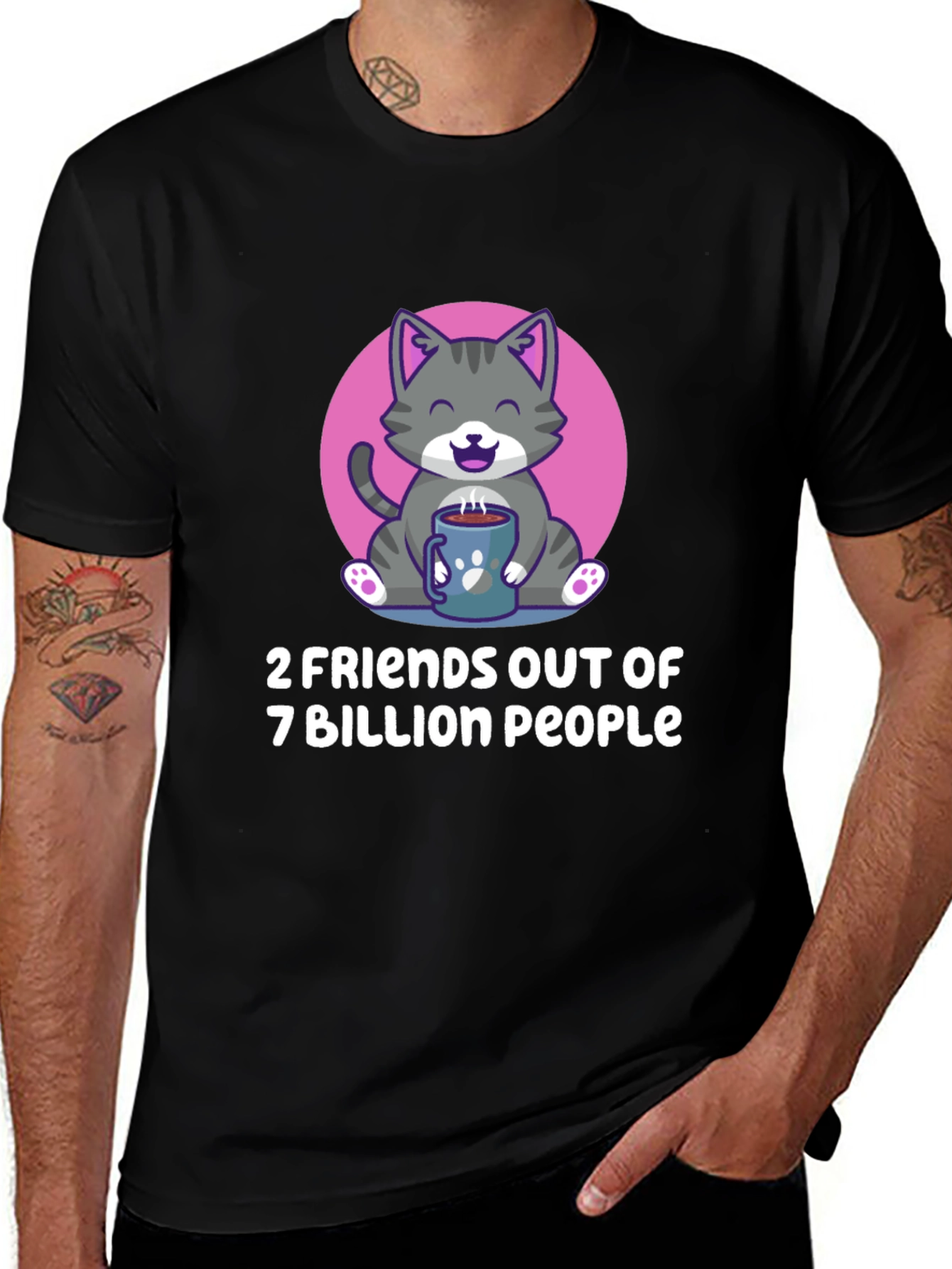 Cute Cat 2 Friends T-Shirt