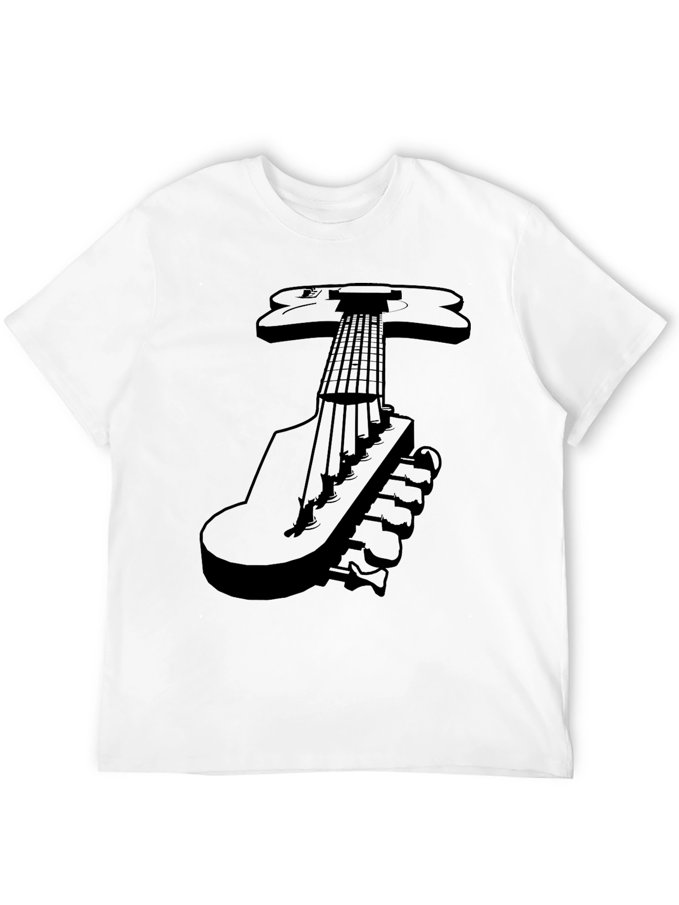 Guitar Graphic Tee - Black T-Shirt