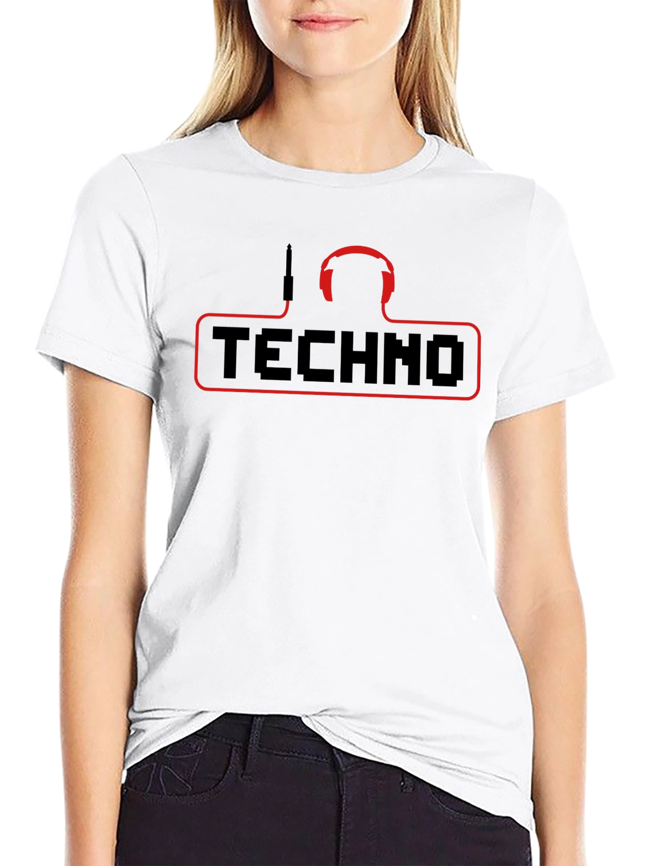 Techno Music T-Shirt - DJ Headphones Graphic Tee