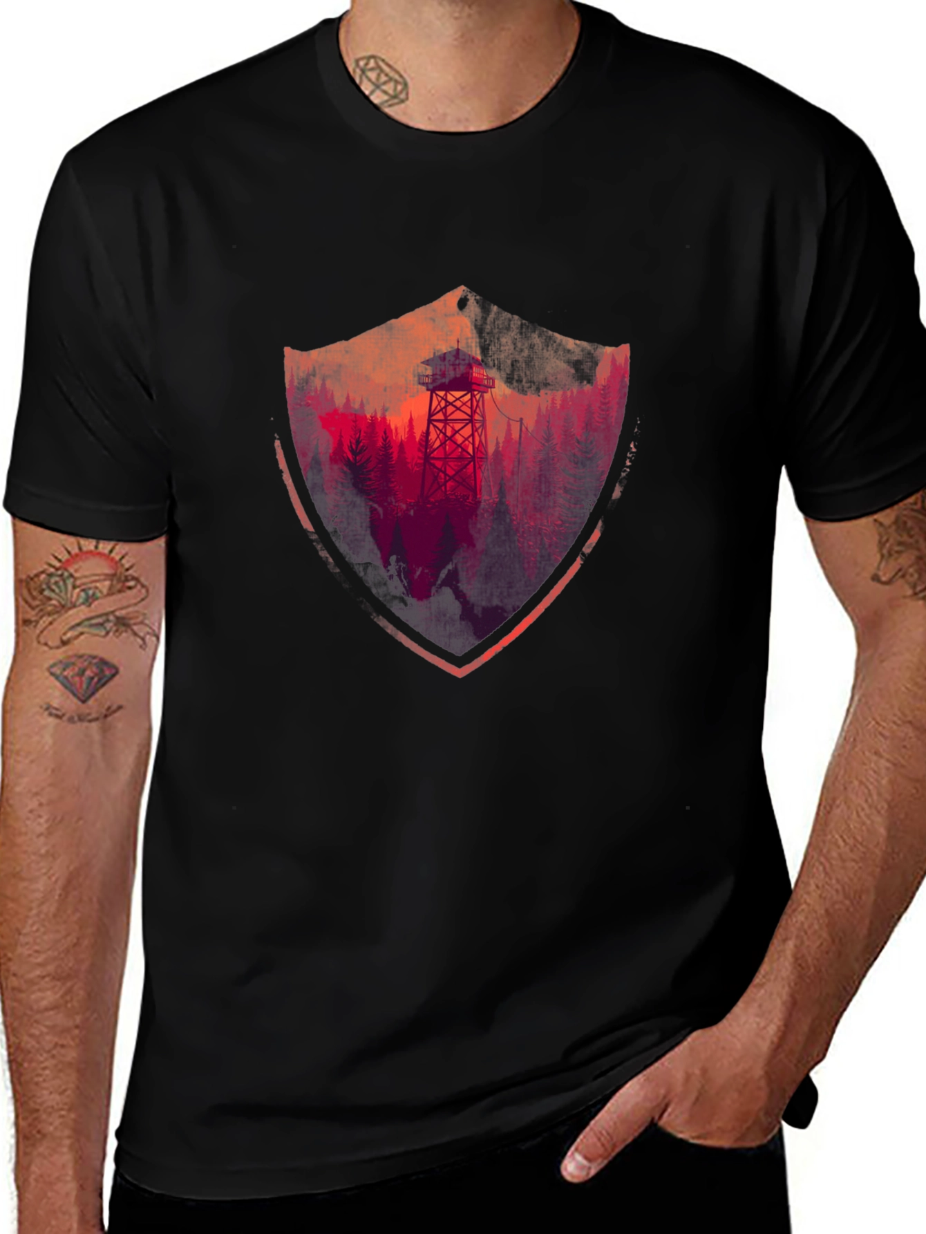 Forest Lookout Graphic Tee - Nature Inspired Design