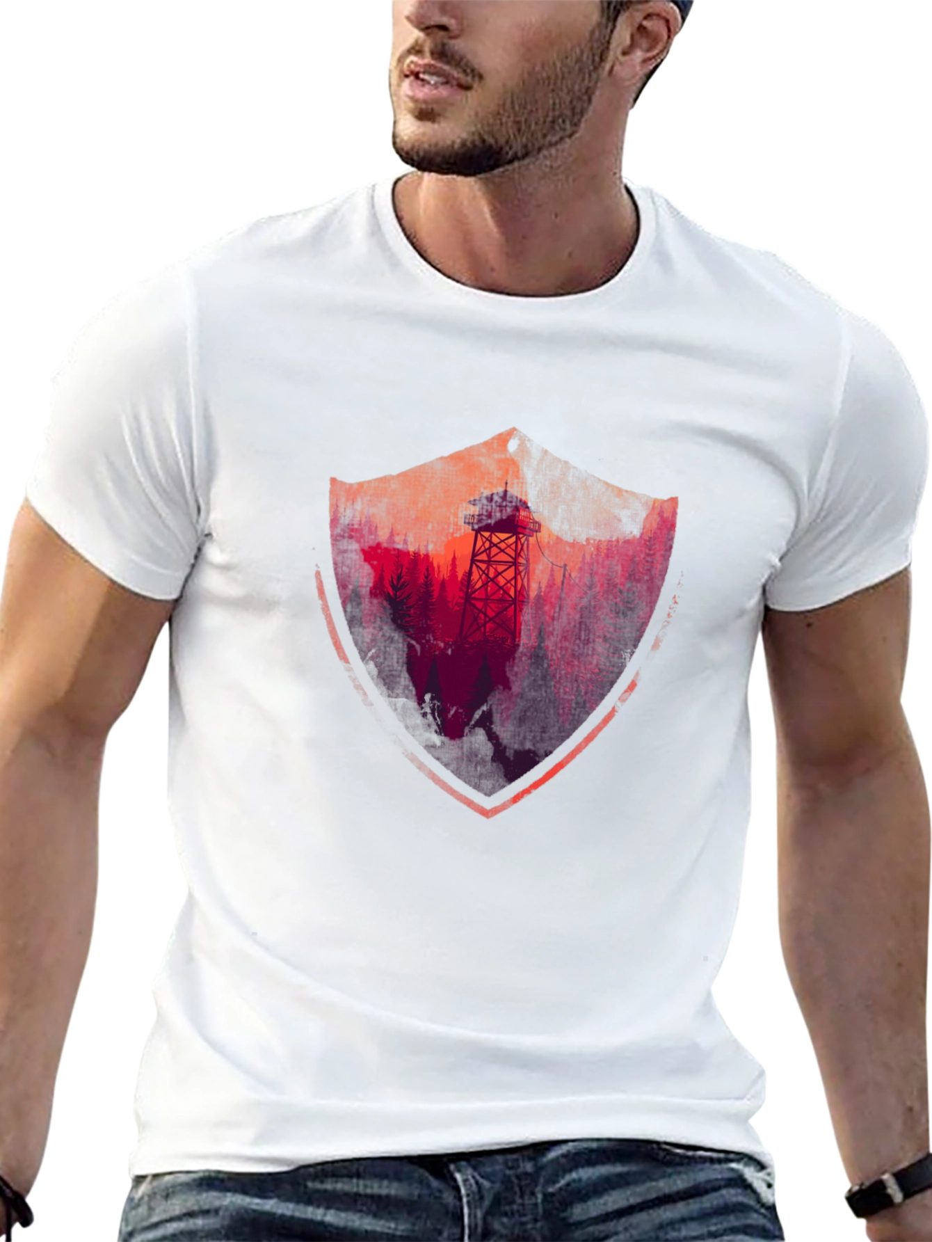 Forest Lookout Graphic Tee - Nature Inspired Design