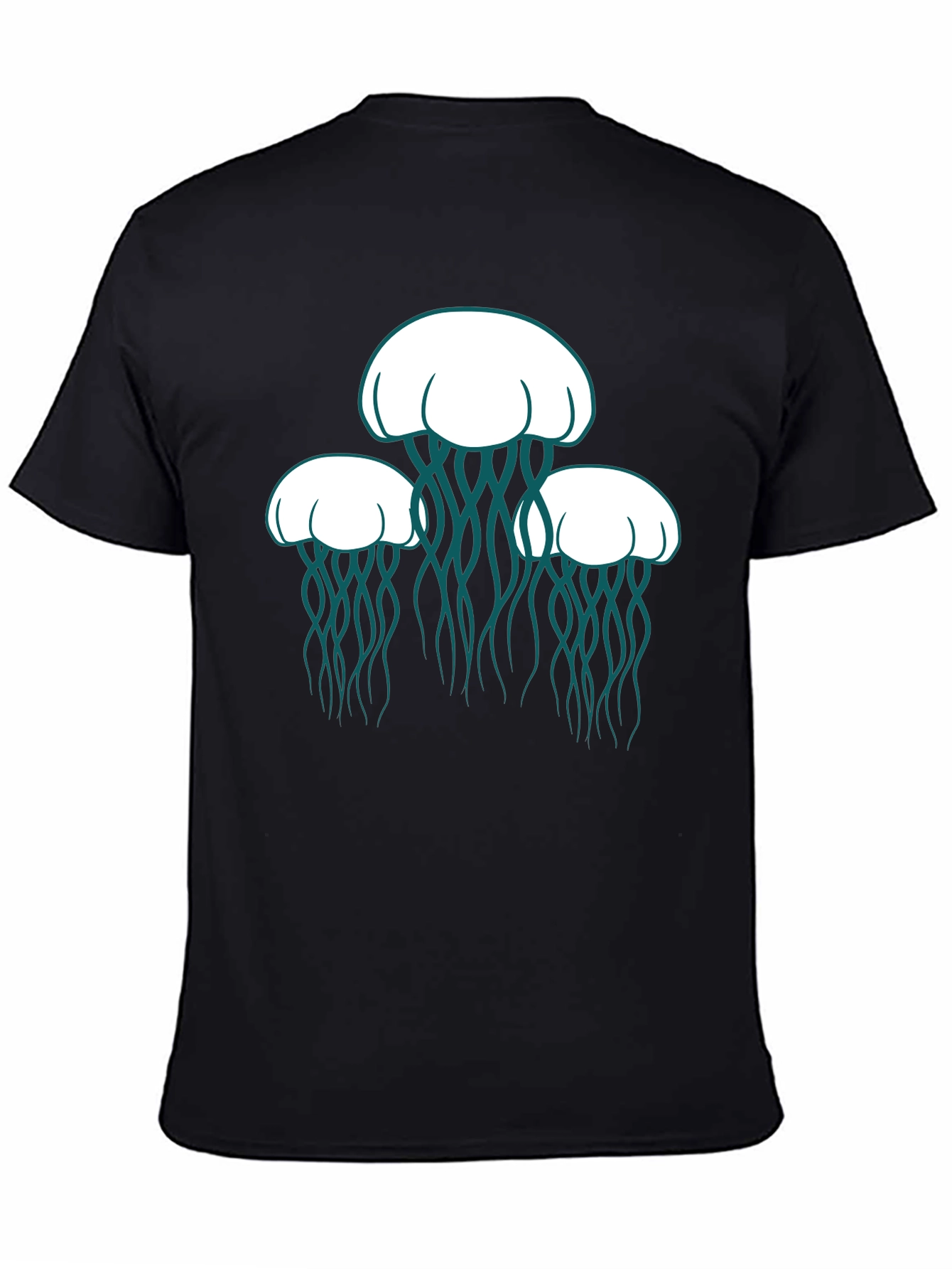 Jellyfish Graphic Tee - Black Casual Shirt