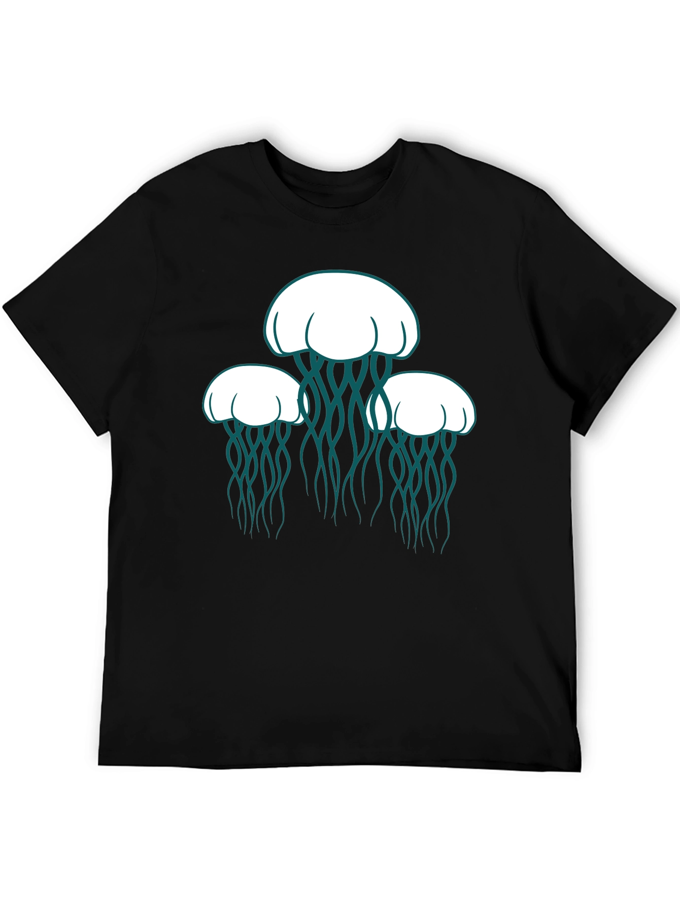 Jellyfish Graphic Tee - Black Casual Shirt