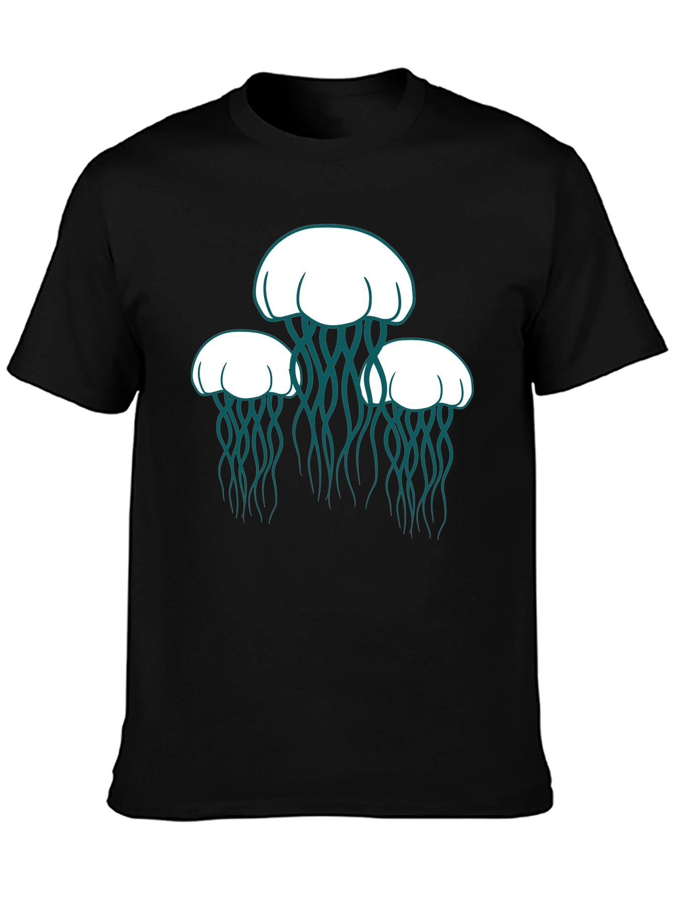 Jellyfish Graphic Tee - Black Casual Shirt