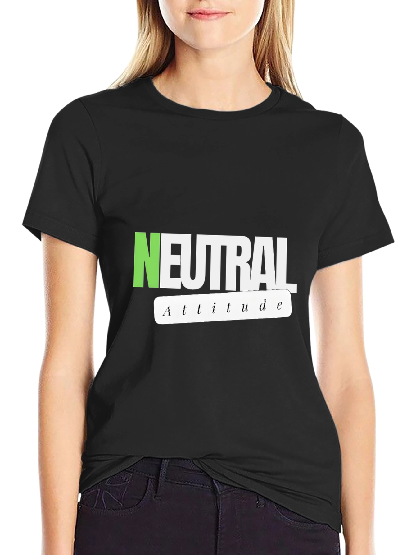 Neutral Attitude Graphic Tee - Stylish Casual Wear
