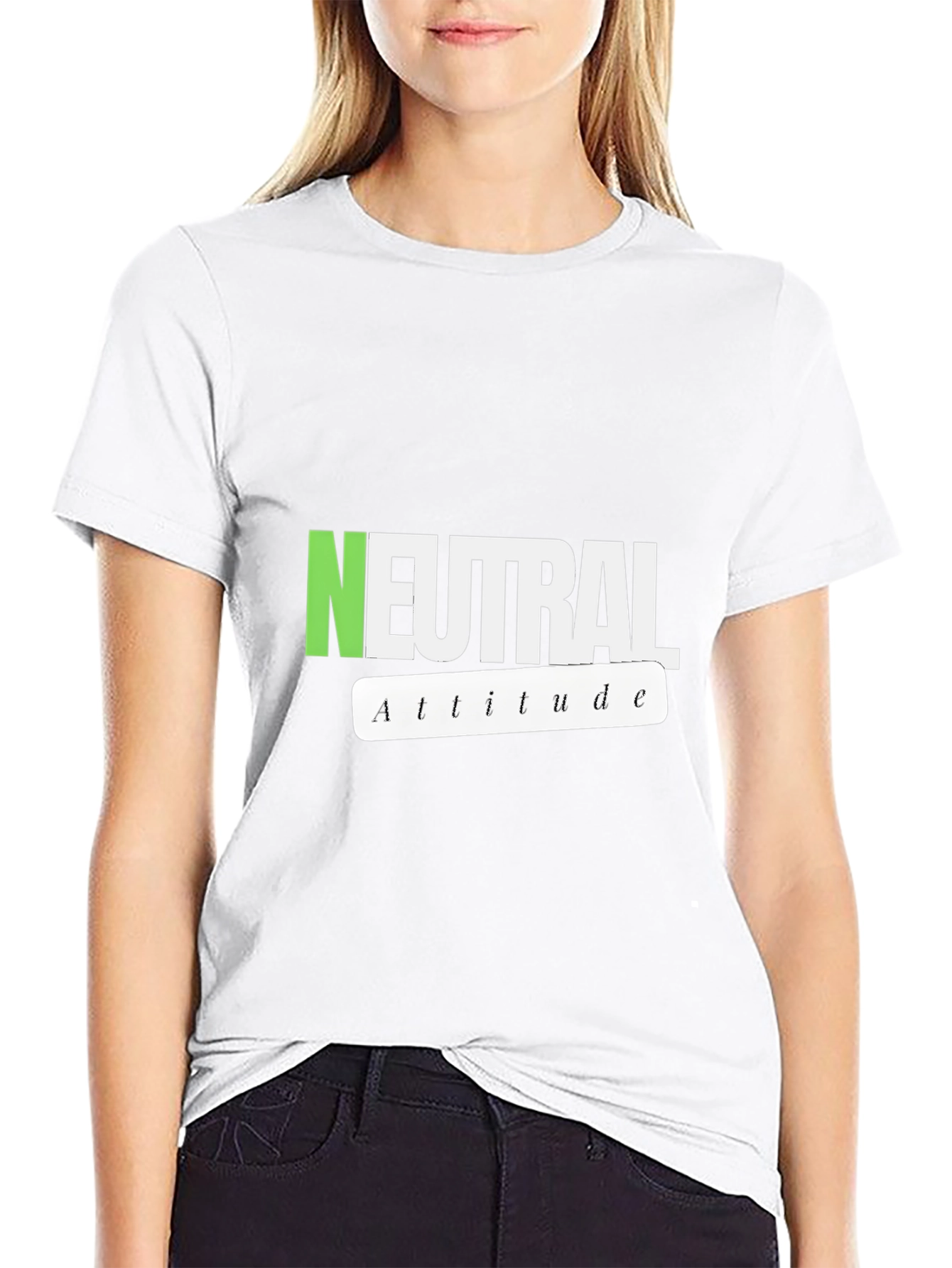 Neutral Attitude Graphic Tee - Stylish Casual Wear