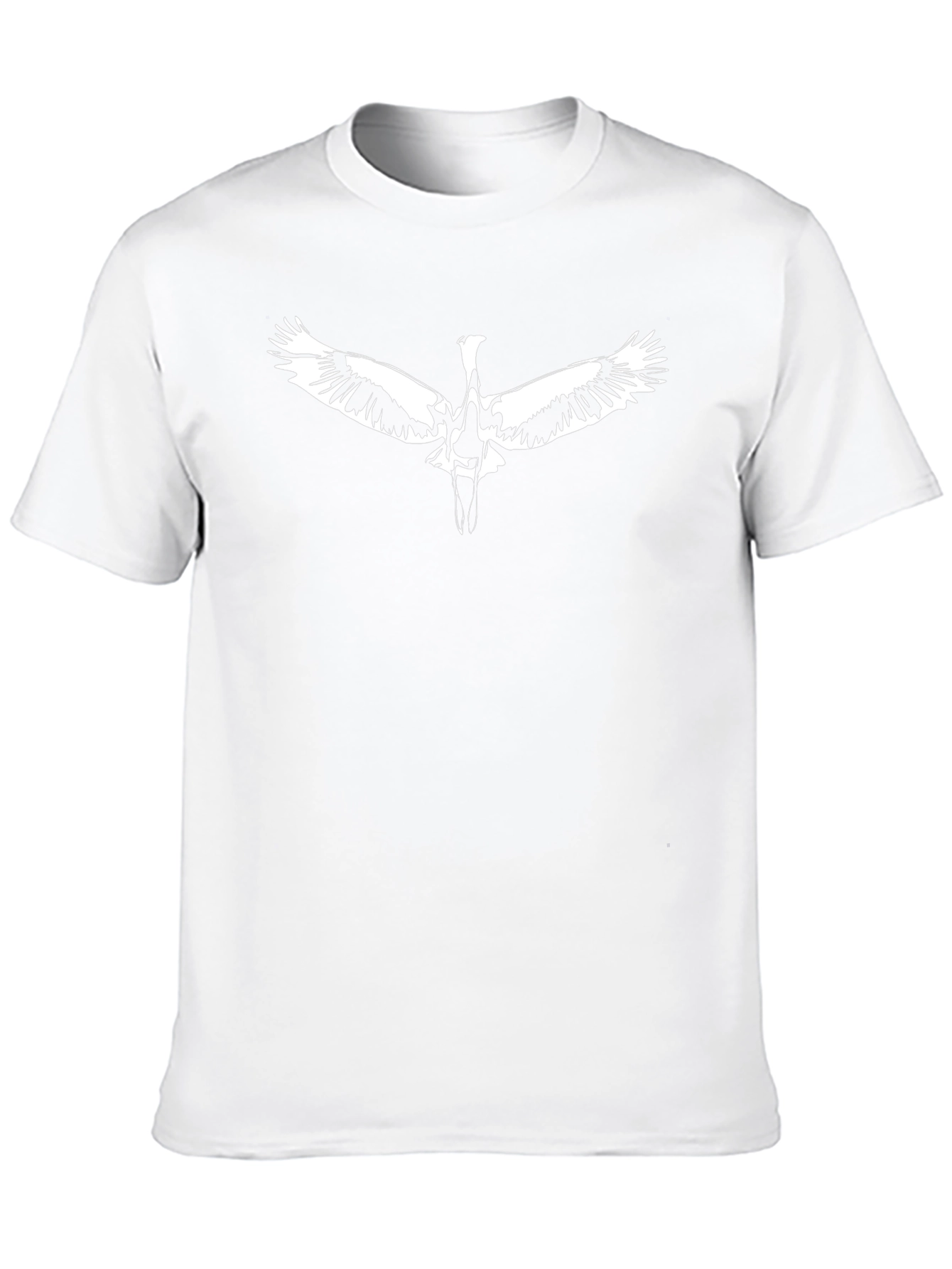 Mens Black T-Shirt with Bird Graphic