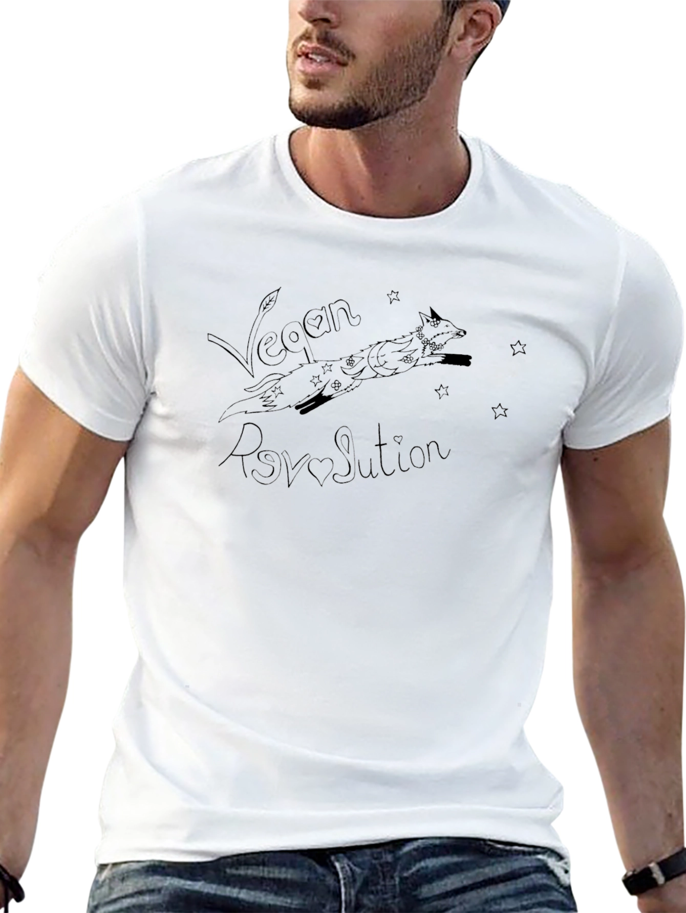 Vegan Revolution Tee - Black Graphic T-Shirt
