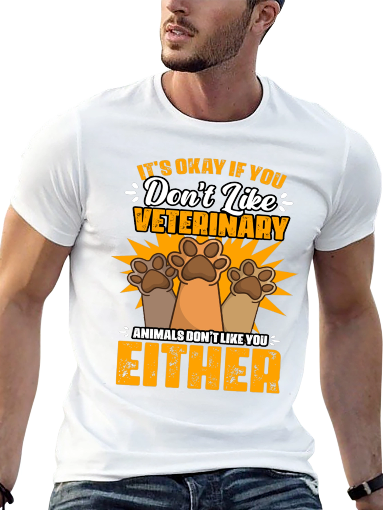 Veterinary Humor T-Shirt: Animals Dont Like You Either