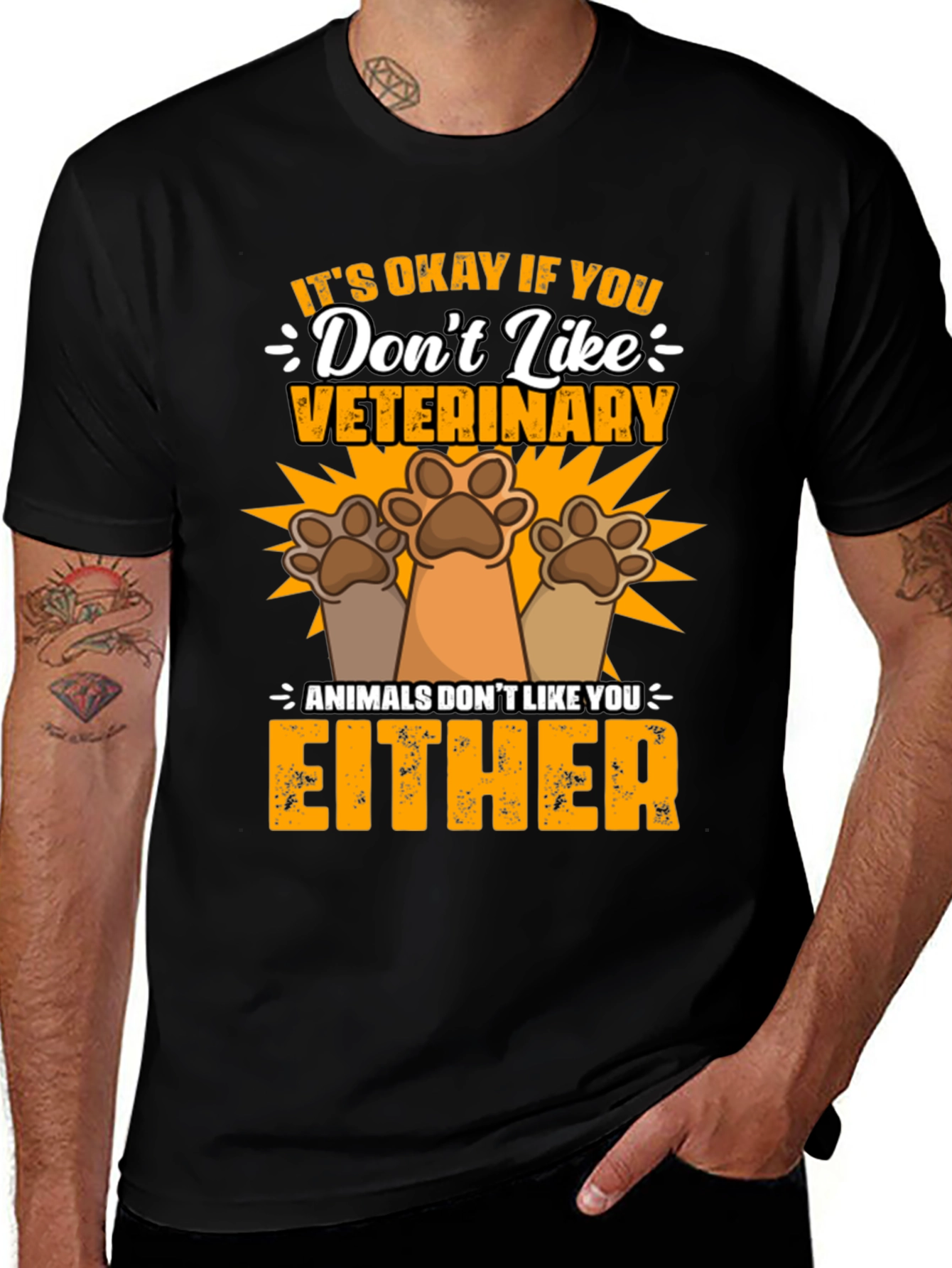Veterinary Humor T-Shirt: Animals Dont Like You Either