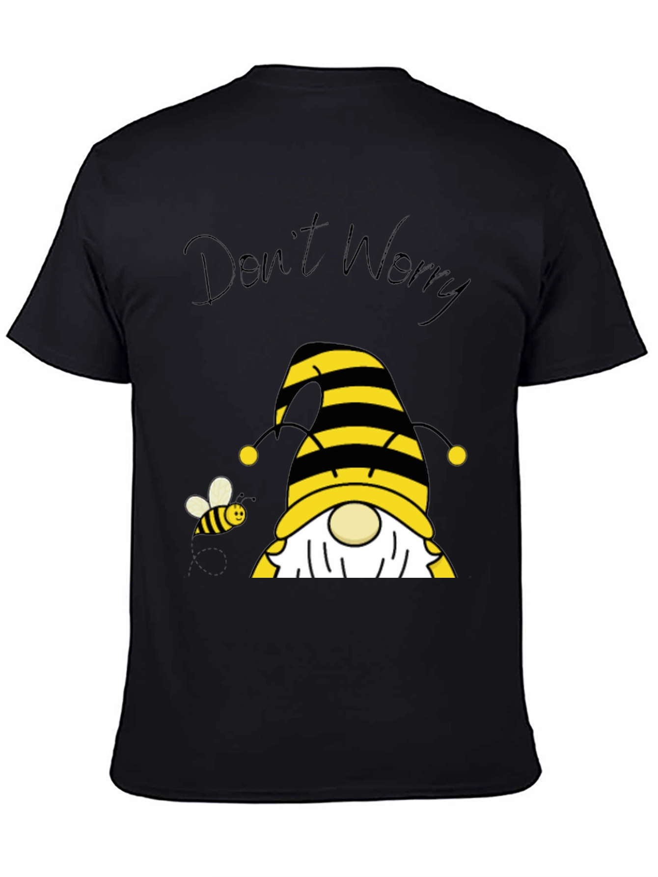Dont Worry Bee Happy Gnome T-Shirt