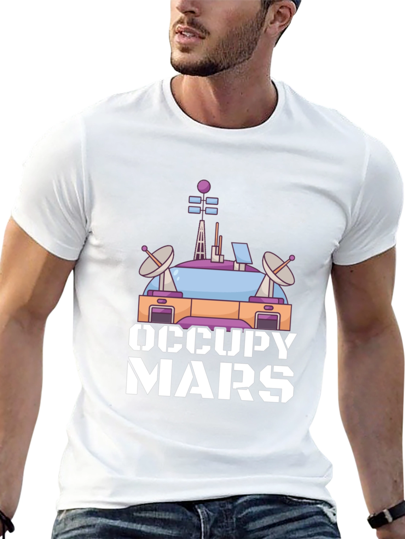 Occupy Mars Graphic T-Shirt - Space Exploration Tee