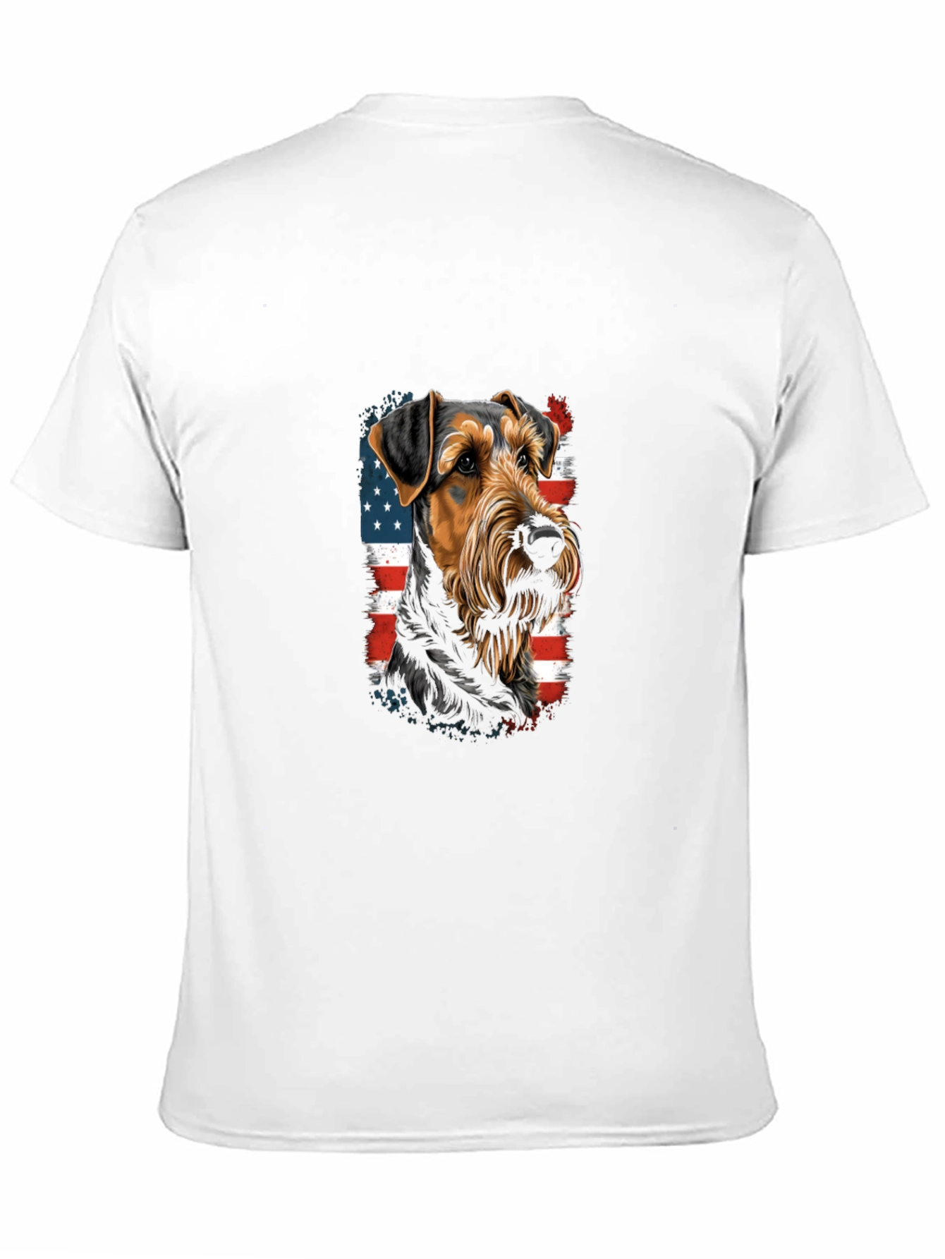 Patriotic Dog Graphic Tee - American Flag Dog Shirt