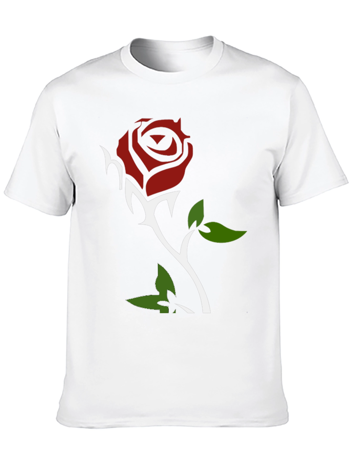 Rose Graphic Print Black T-Shirt