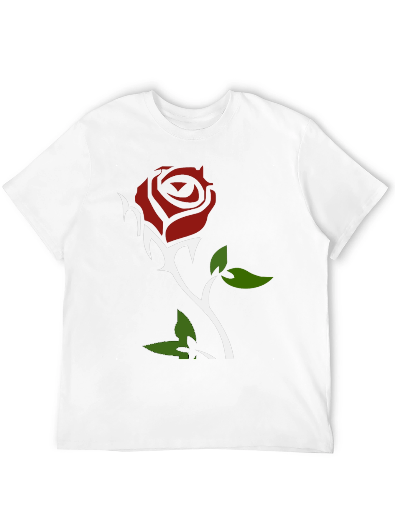 Rose Graphic Print Black T-Shirt