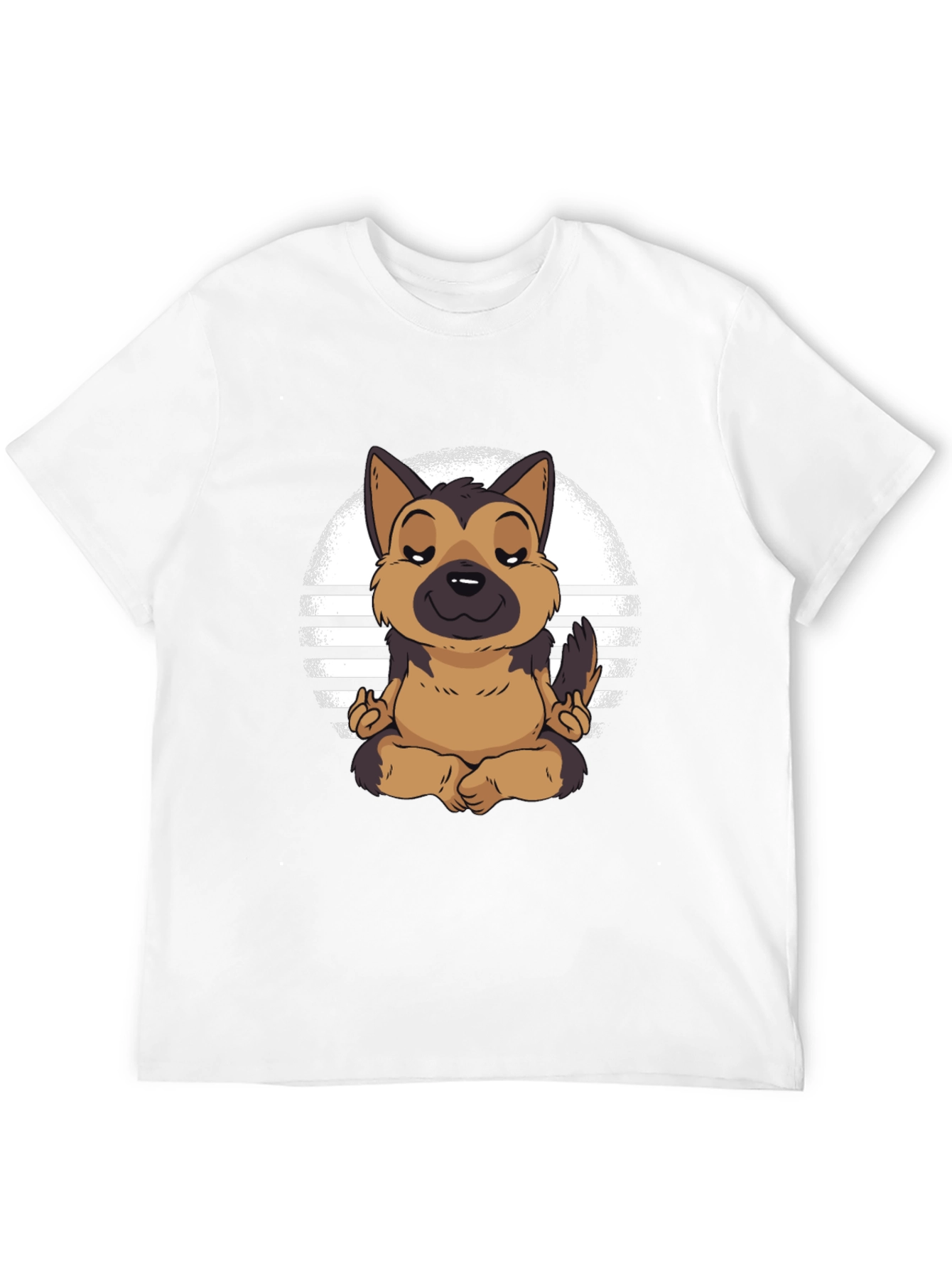Meditating Dog Graphic Tee - Zen Vibes