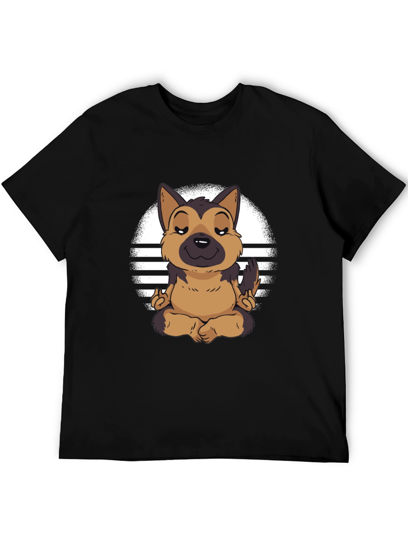 Meditating Dog Graphic Tee - Zen Vibes