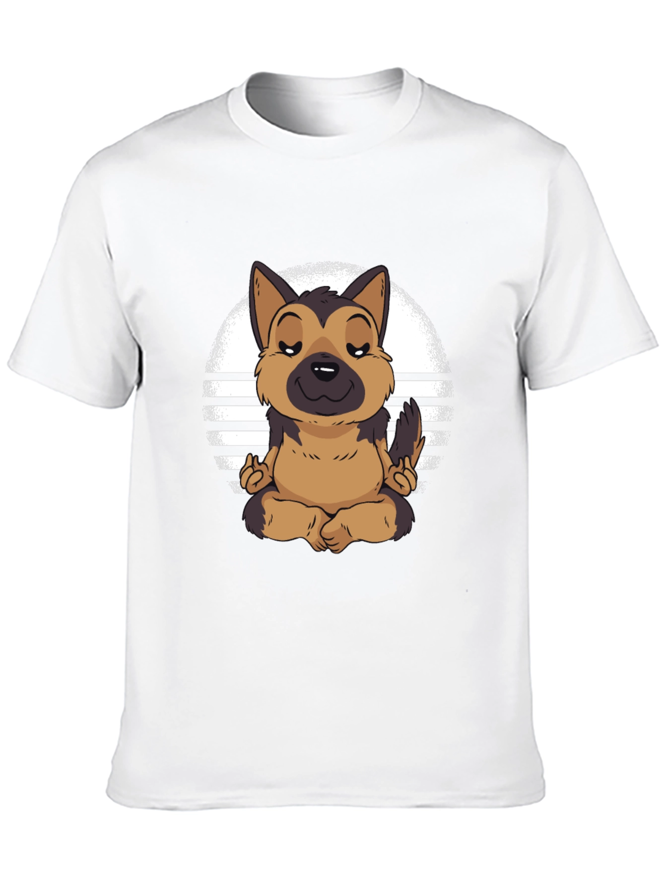 Meditating Dog Graphic Tee - Zen Vibes