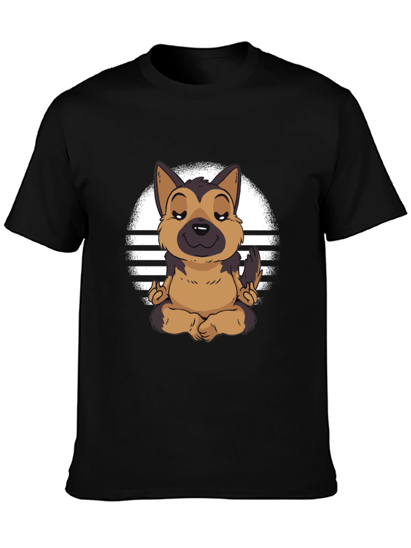 Meditating Dog Graphic Tee - Zen Vibes
