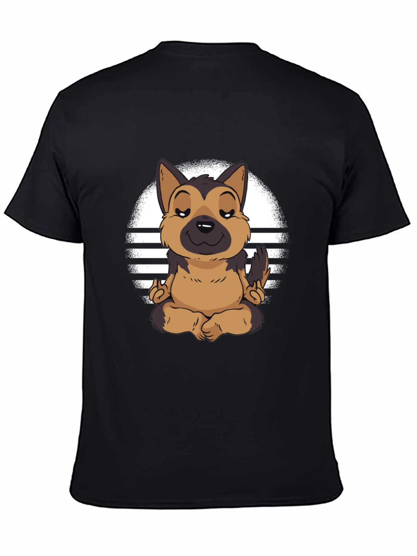 Meditating Dog Graphic Tee - Zen Vibes