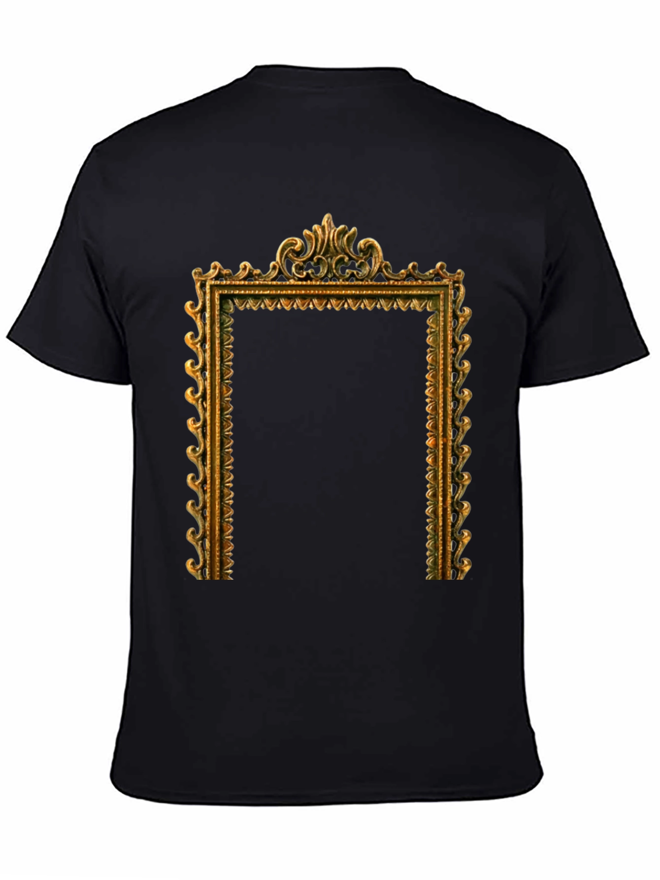 Ornate Frame Graphic T-Shirt - Black