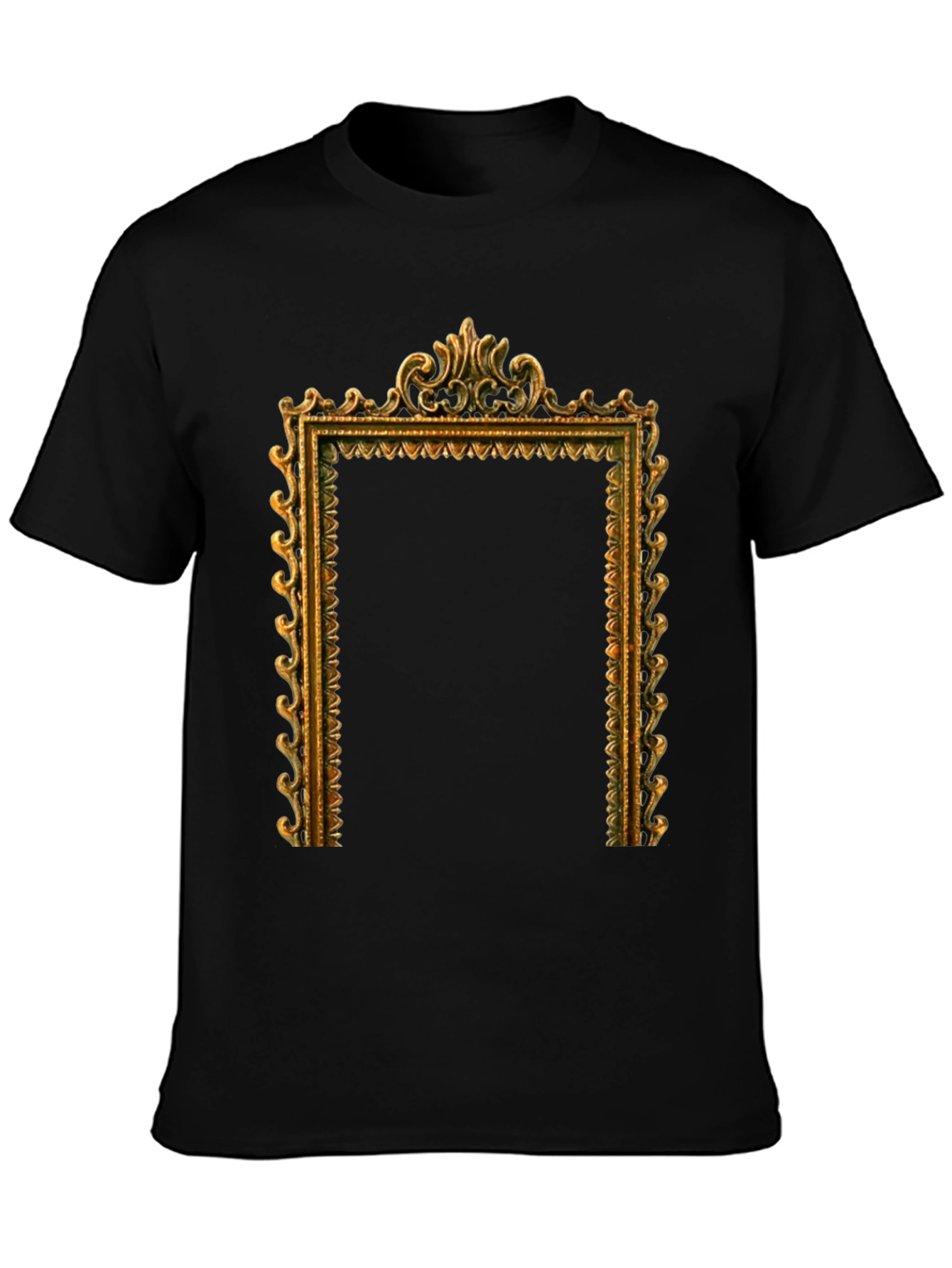 Ornate Frame Graphic T-Shirt - Black