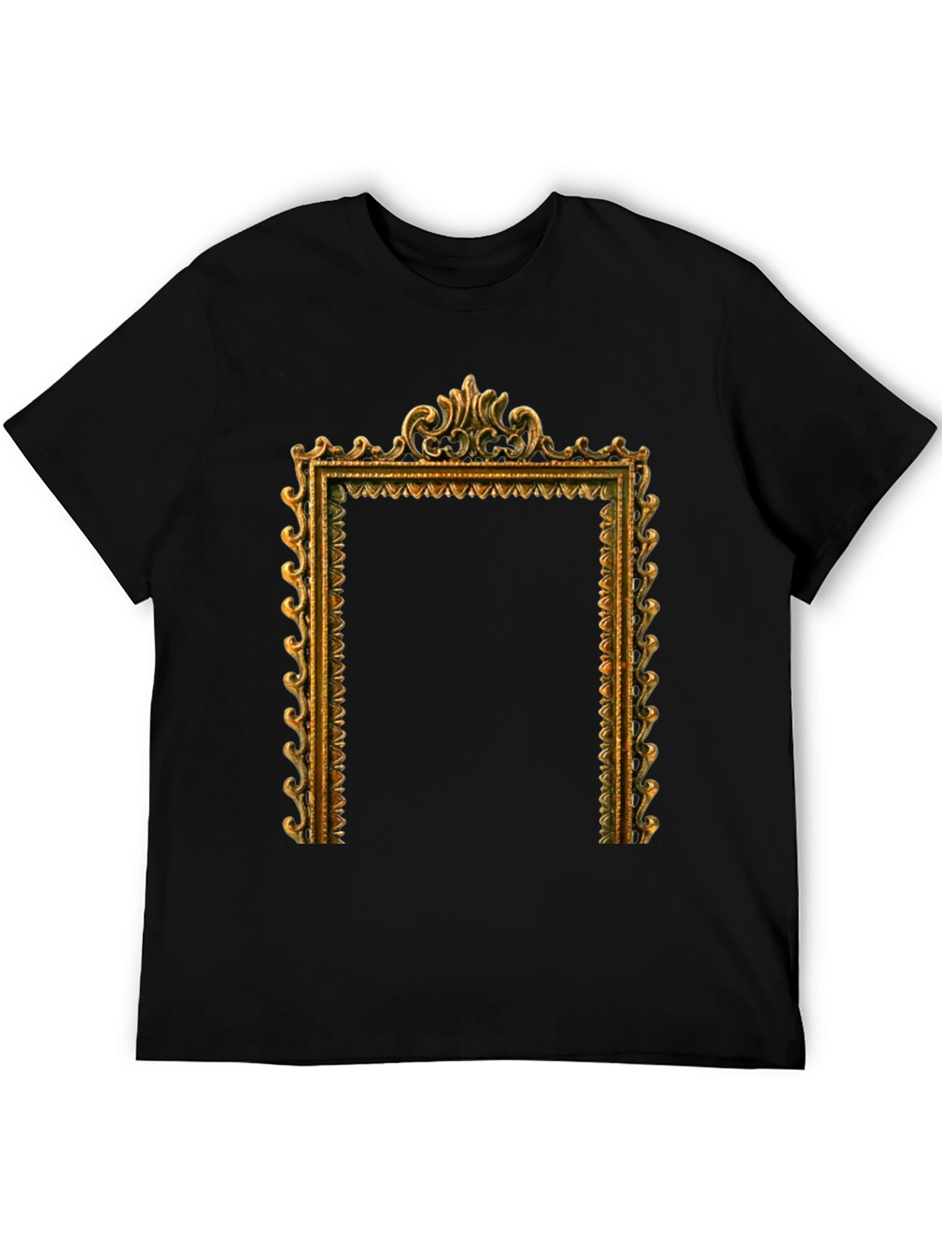 Ornate Frame Graphic T-Shirt - Black