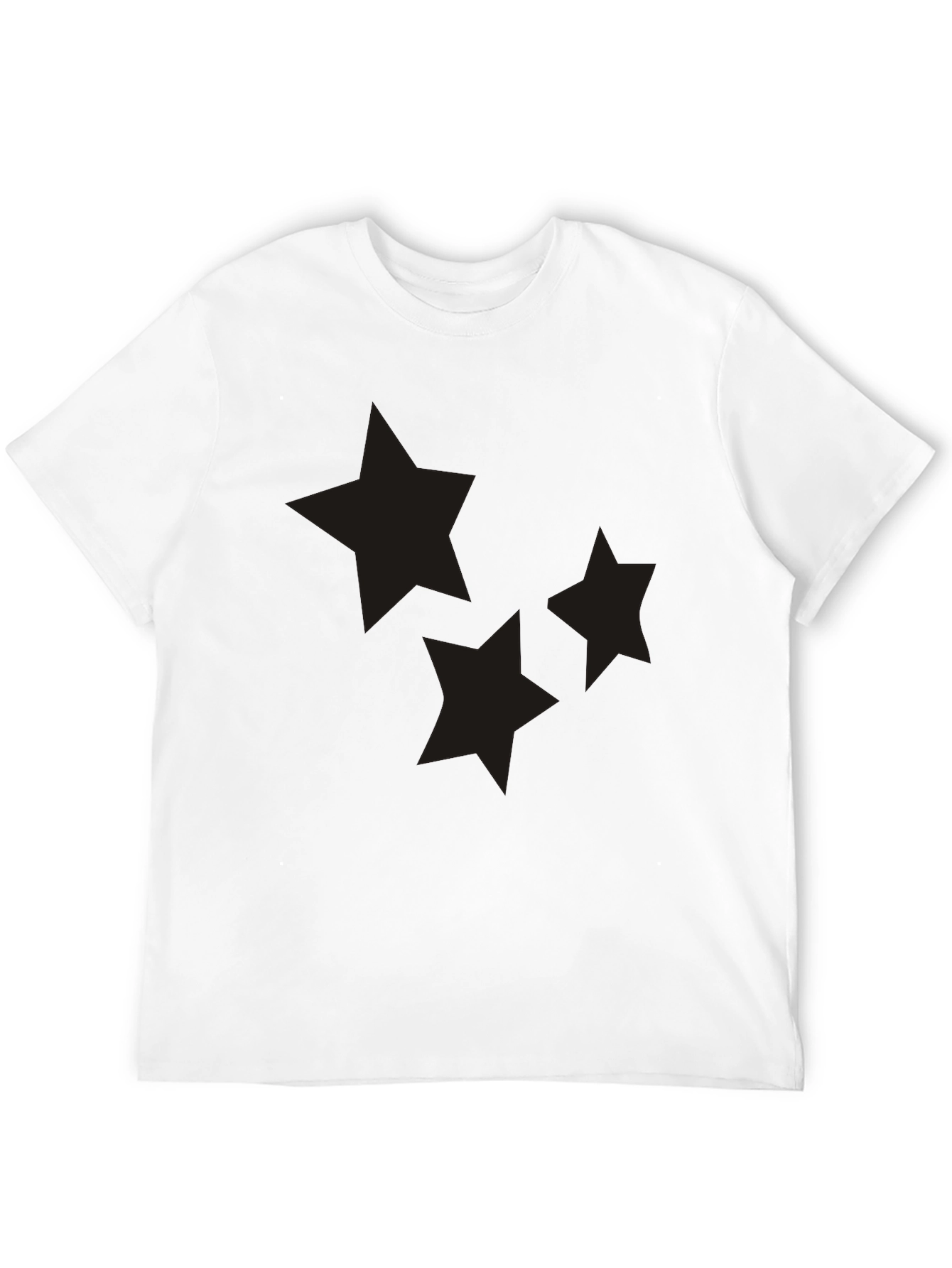 Stylish Black Tee with Star Graphic