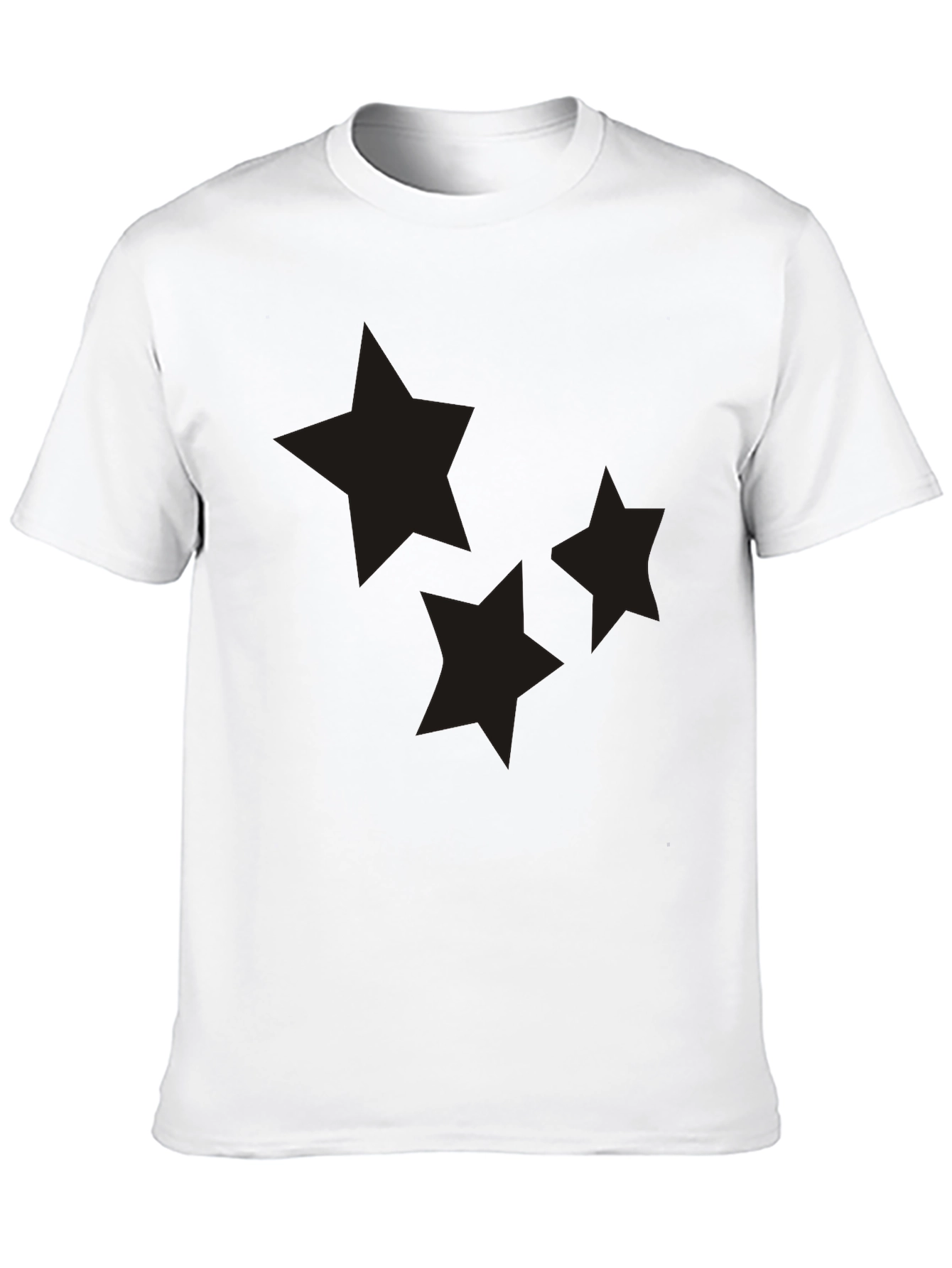 Stylish Black Tee with Star Graphic