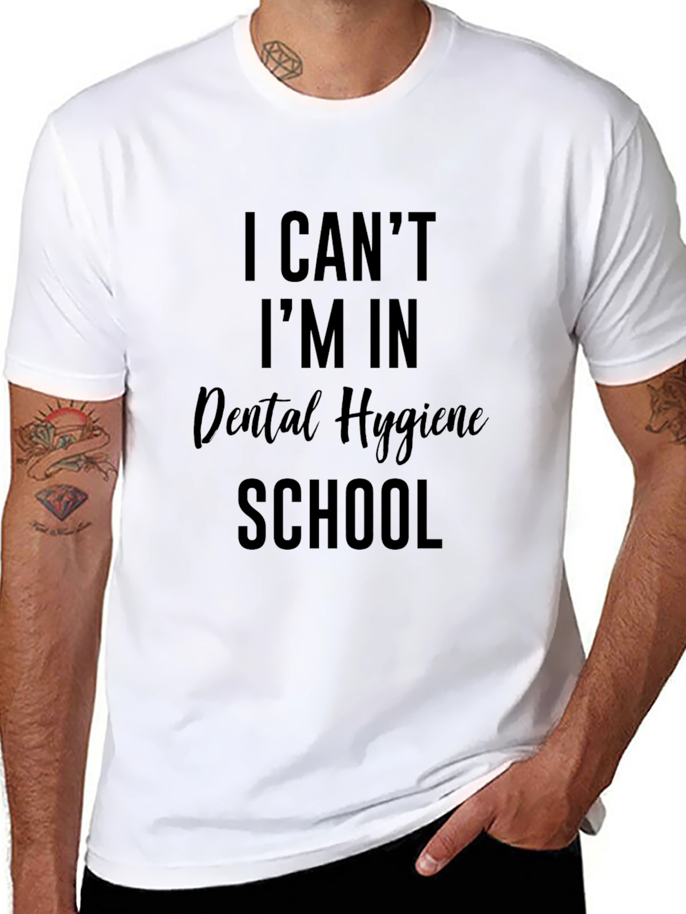 Dental Hygiene School Black Graphic T-Shirt