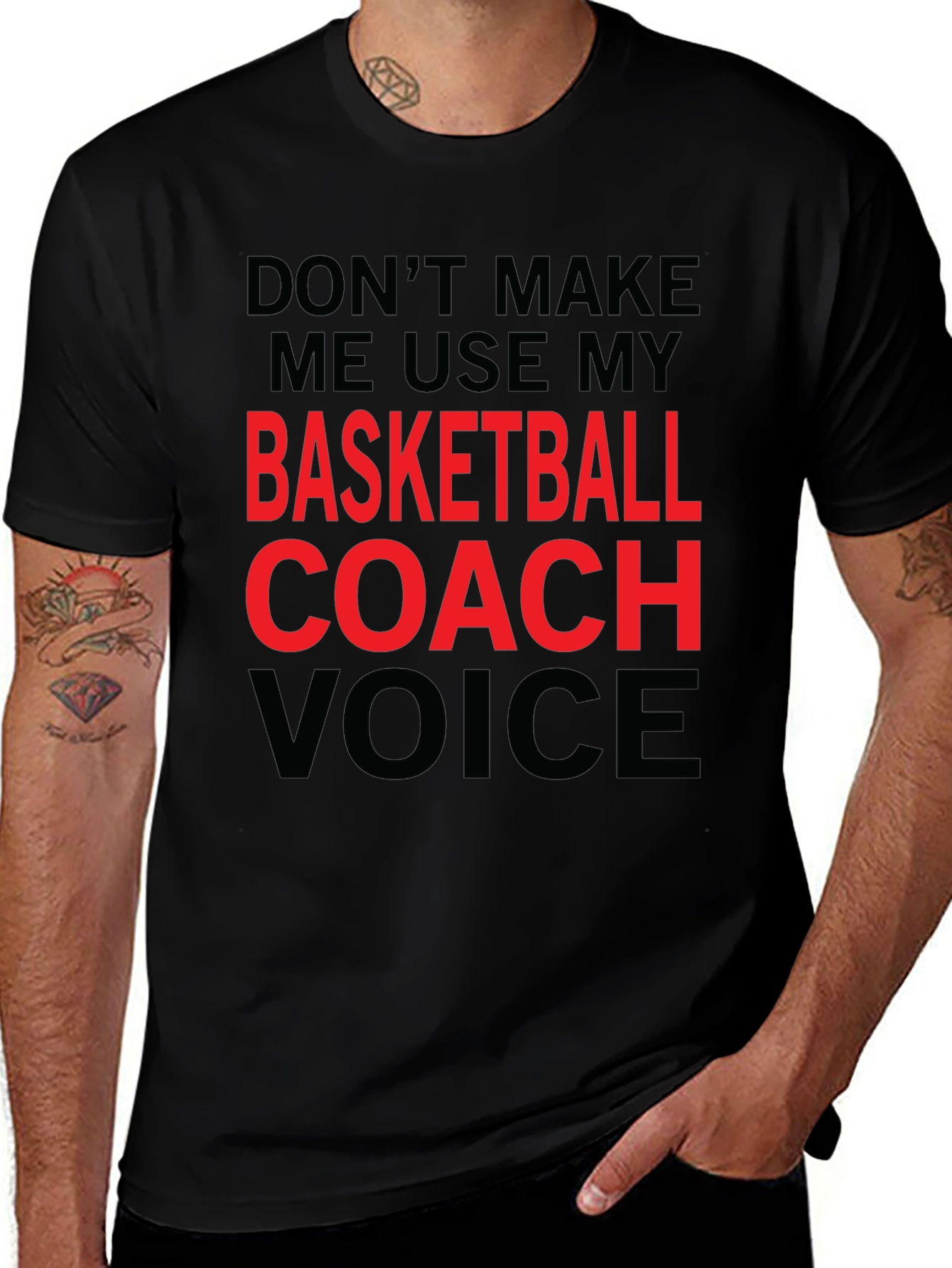 Basketball Coach Voice T-Shirt - Funny Slogan Tee