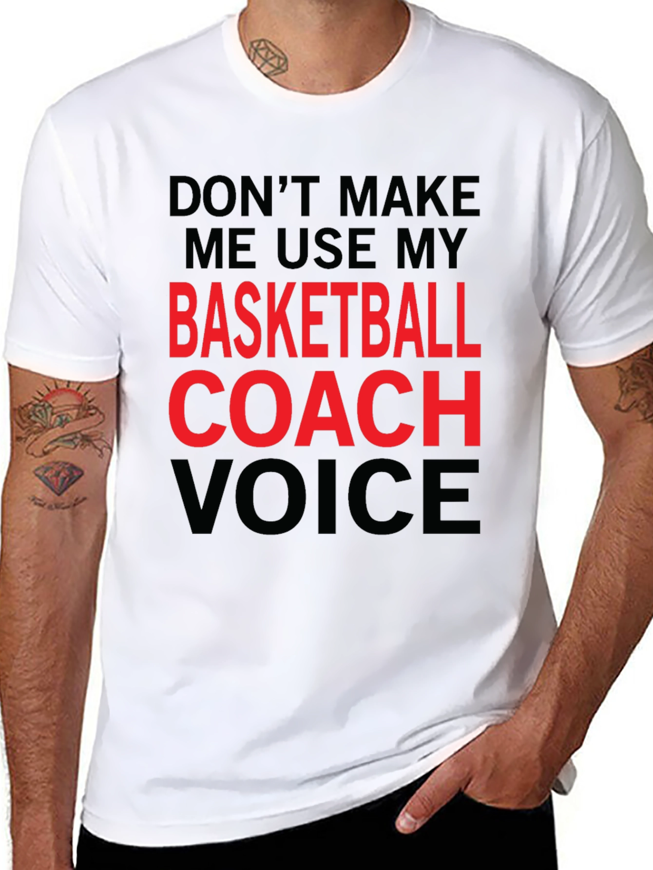 Basketball Coach Voice T-Shirt - Funny Slogan Tee