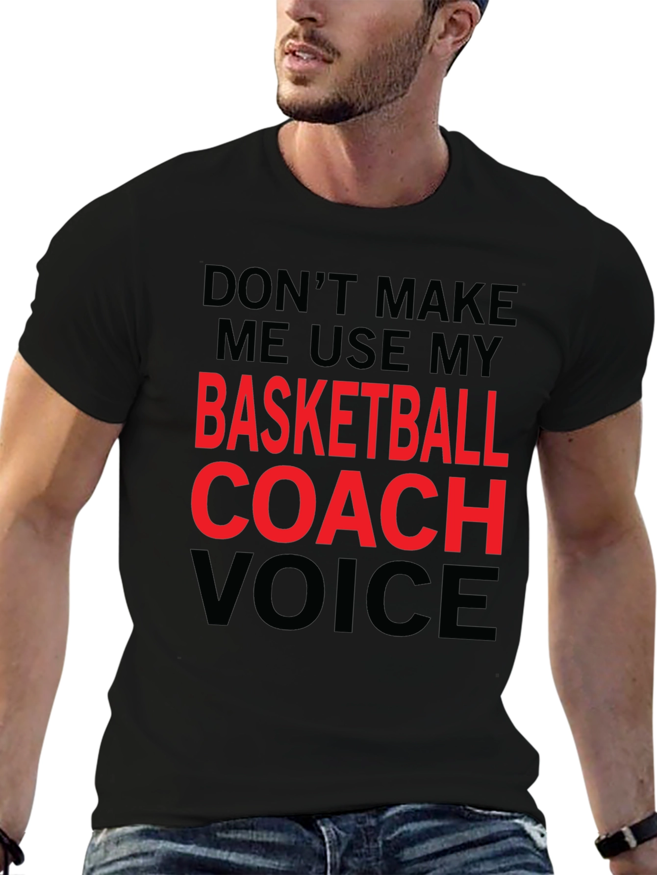 Basketball Coach Voice T-Shirt - Funny Slogan Tee