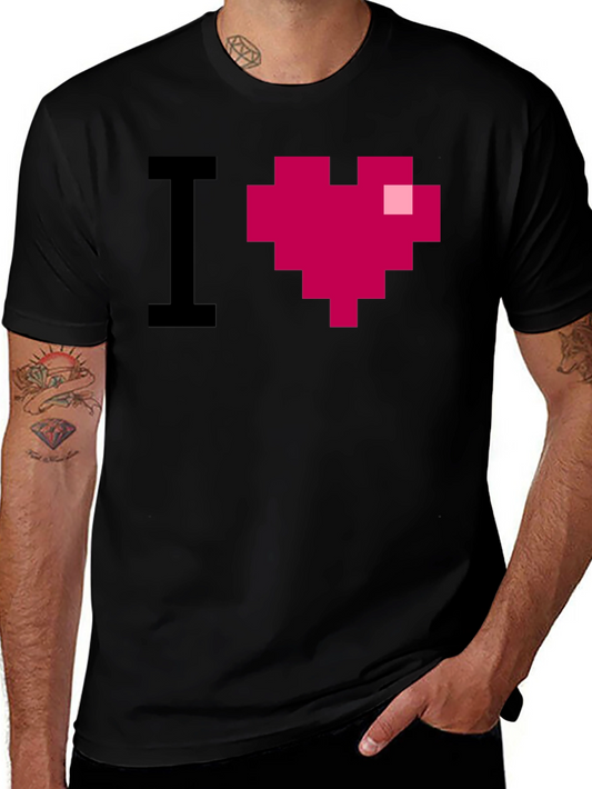 I Heart Pixel Art Graphic Tee