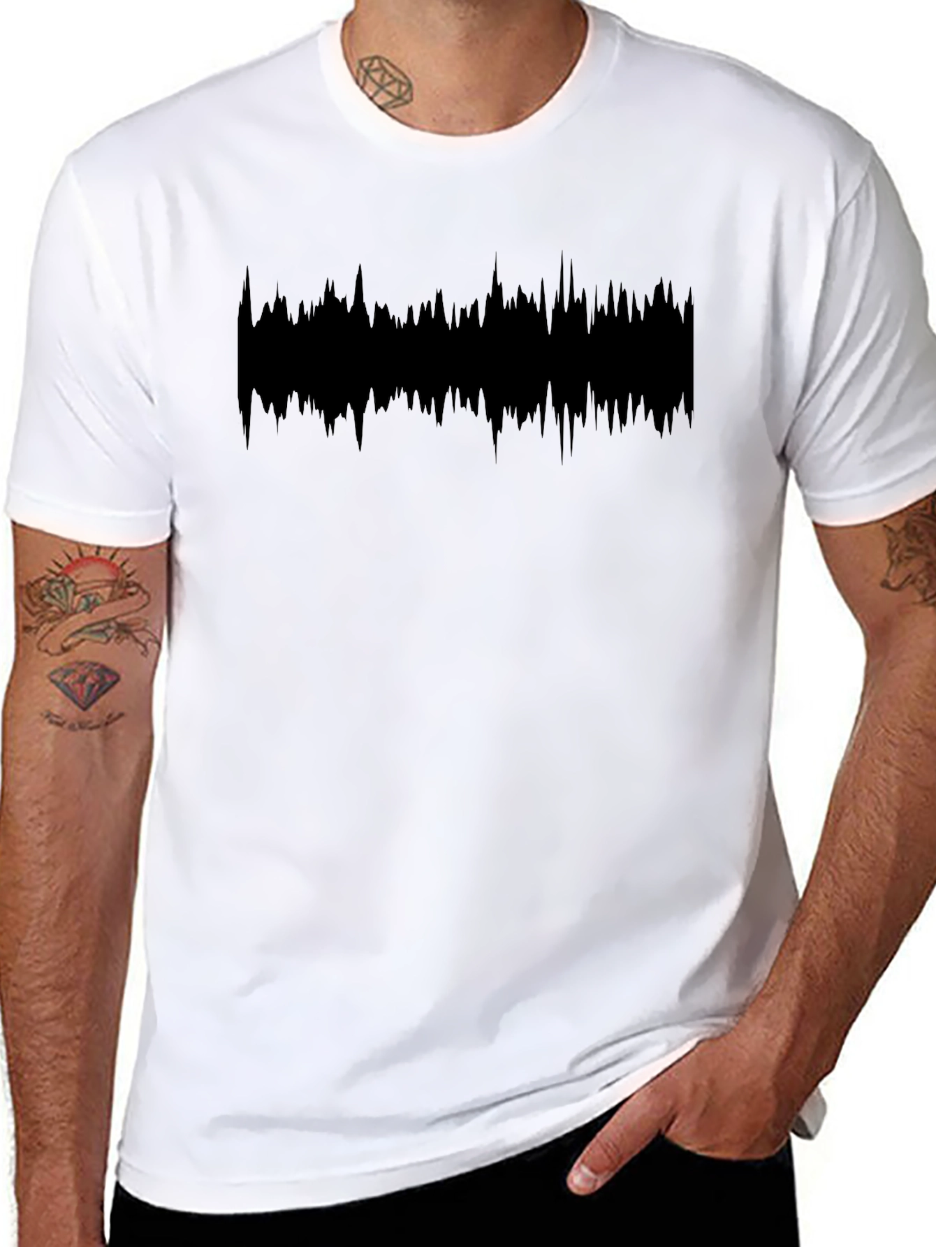 Black Soundwave T-Shirt - Graphic Tee