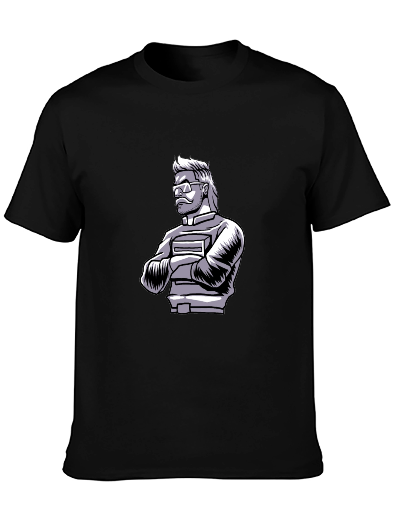 Cool Graphic Print Black T-Shirt