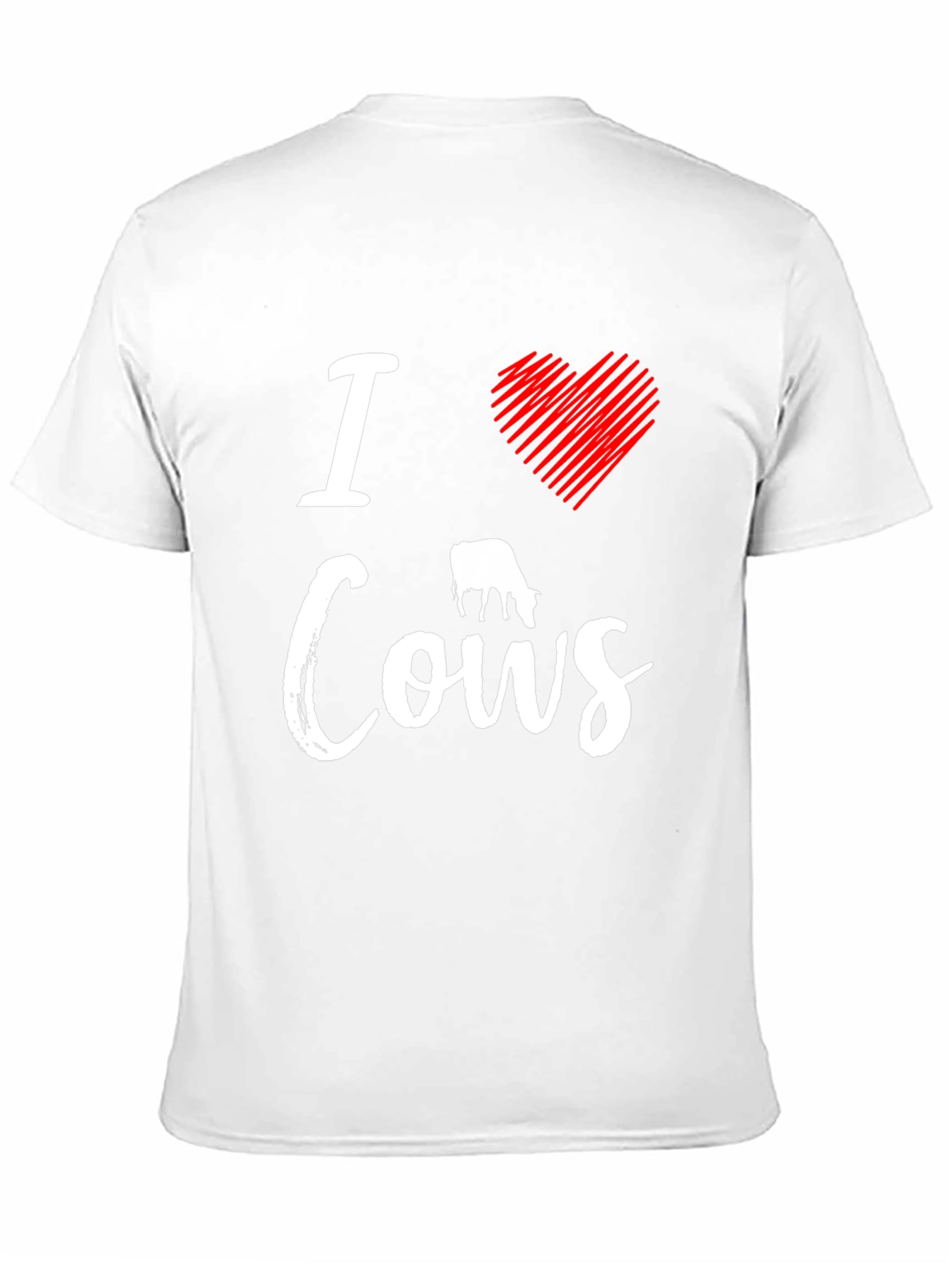 I Love Cows Graphic Tee - Black Casual T-Shirt