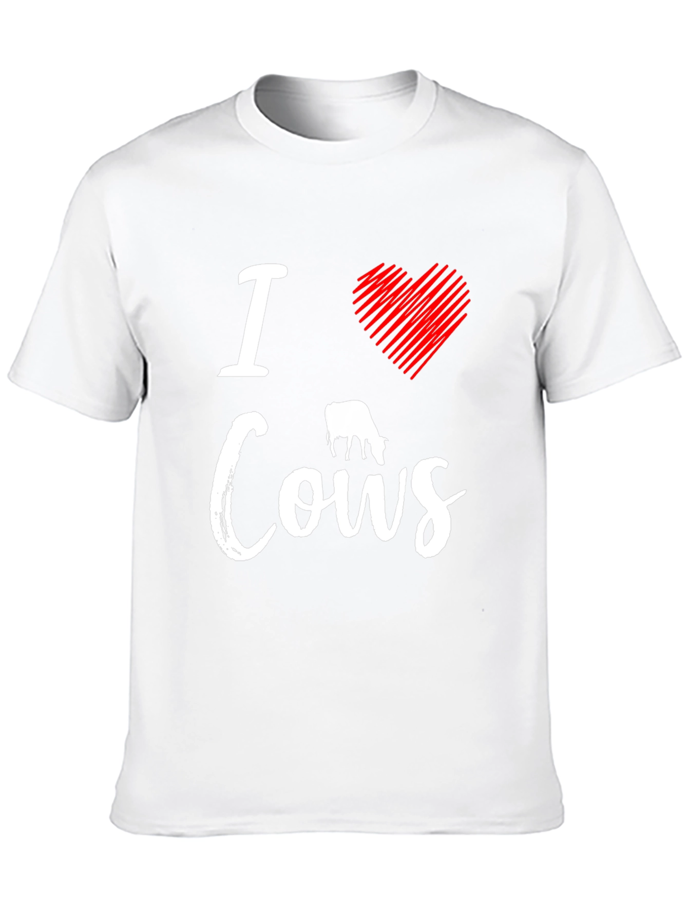 I Love Cows Graphic Tee - Black Casual T-Shirt