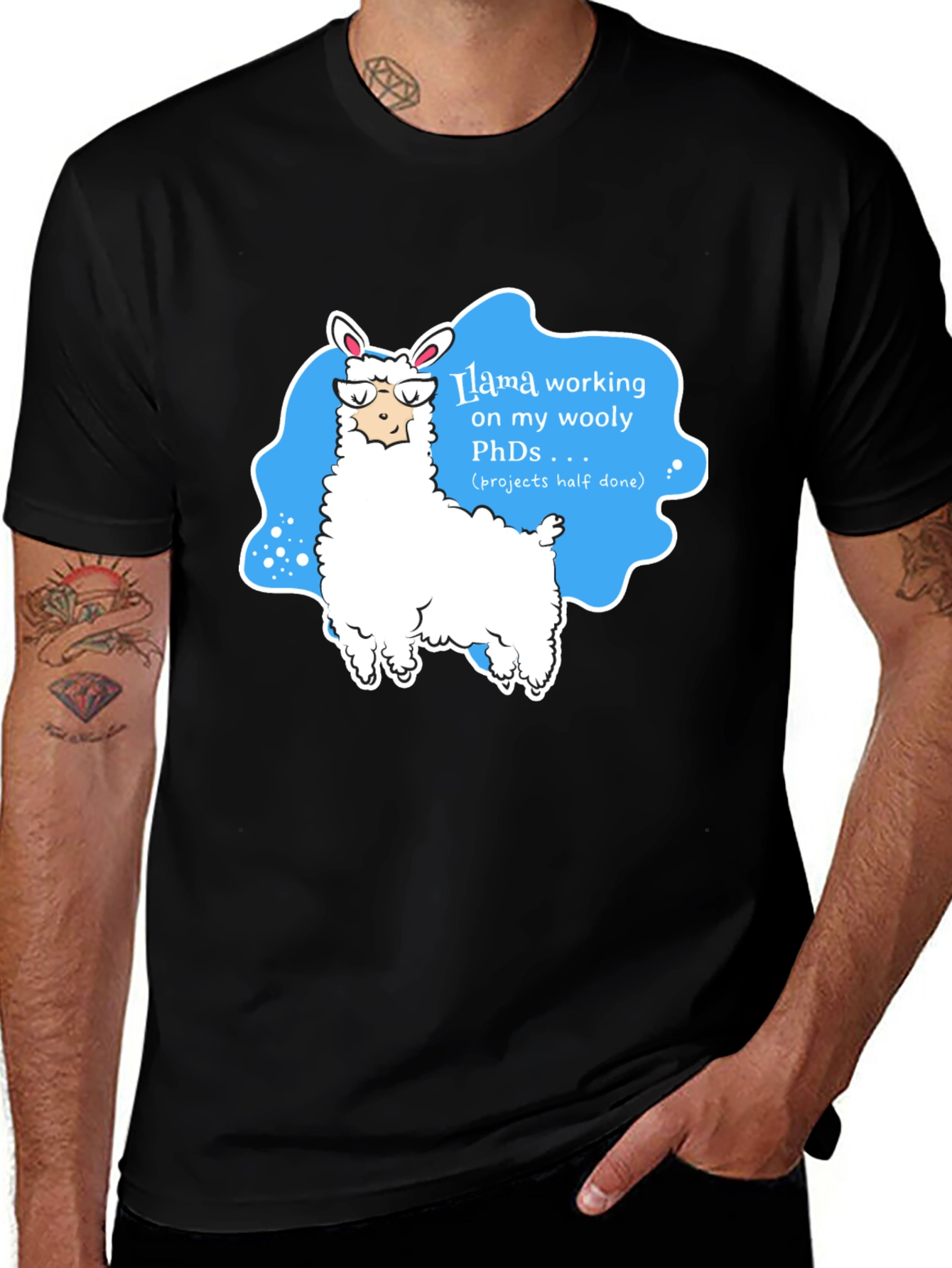 Llama PhDs T-Shirt - Funny Academic Humor