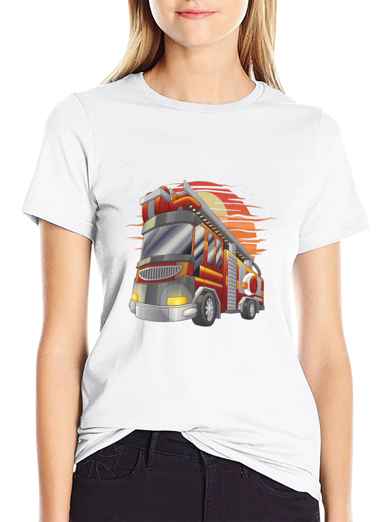 Fire Truck Graphic Tee - Bold & Stylish