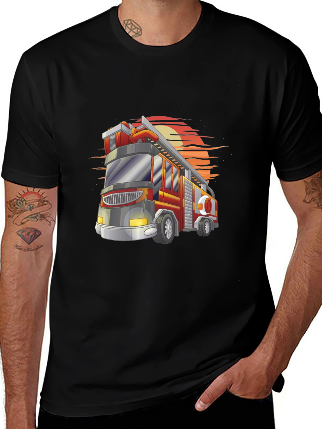 Fire Truck Graphic Tee - Bold & Stylish