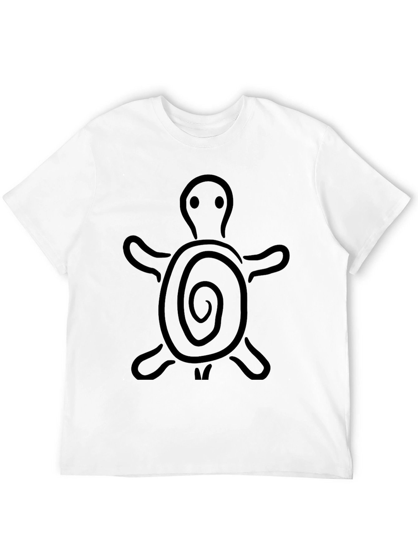 Turtle Graphic Print Black T-Shirt