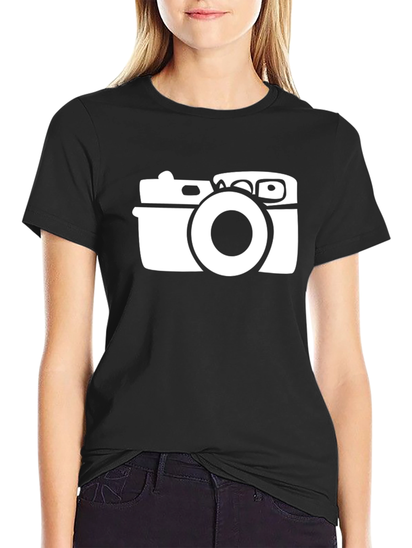 Camera Graphic Black T-Shirt - Photographer Style