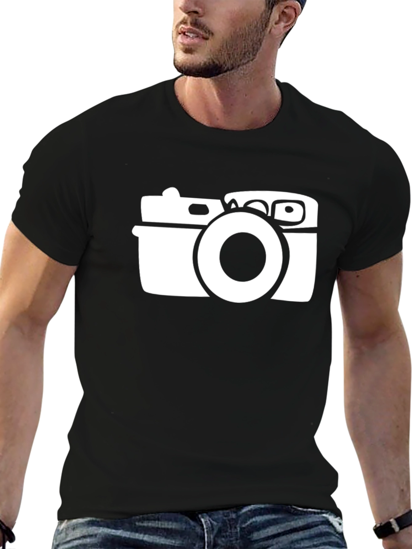 Camera Graphic Black T-Shirt - Photographer Style
