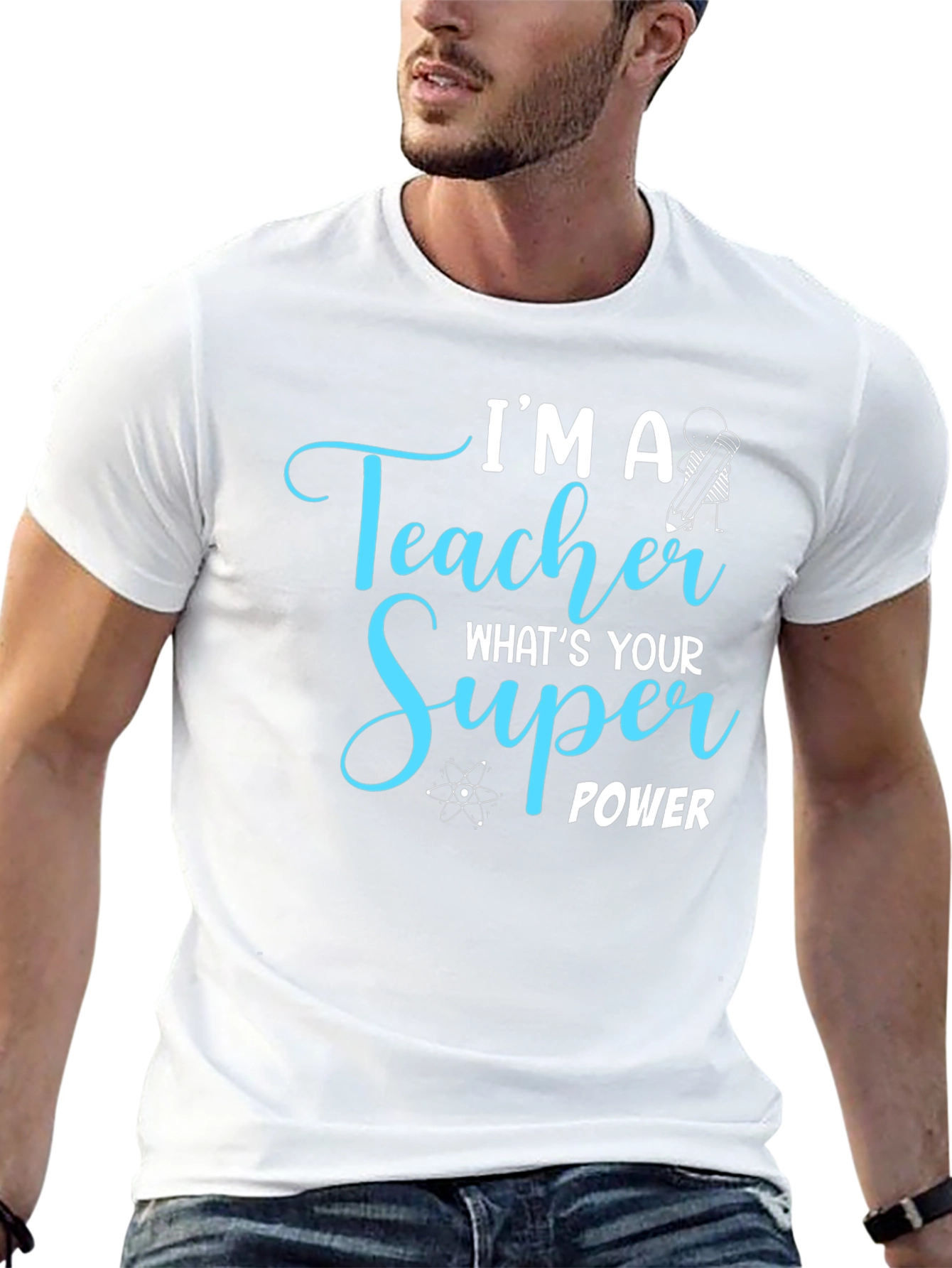 Teacher Super Power Graphic Tee