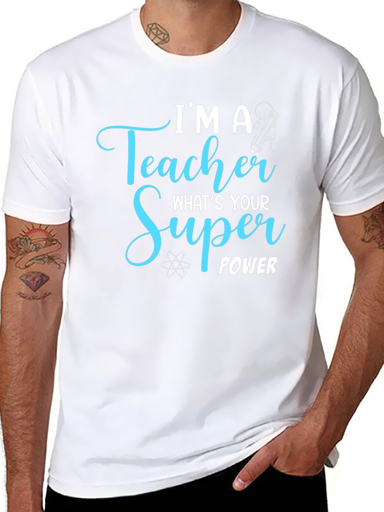 Teacher Super Power Graphic Tee