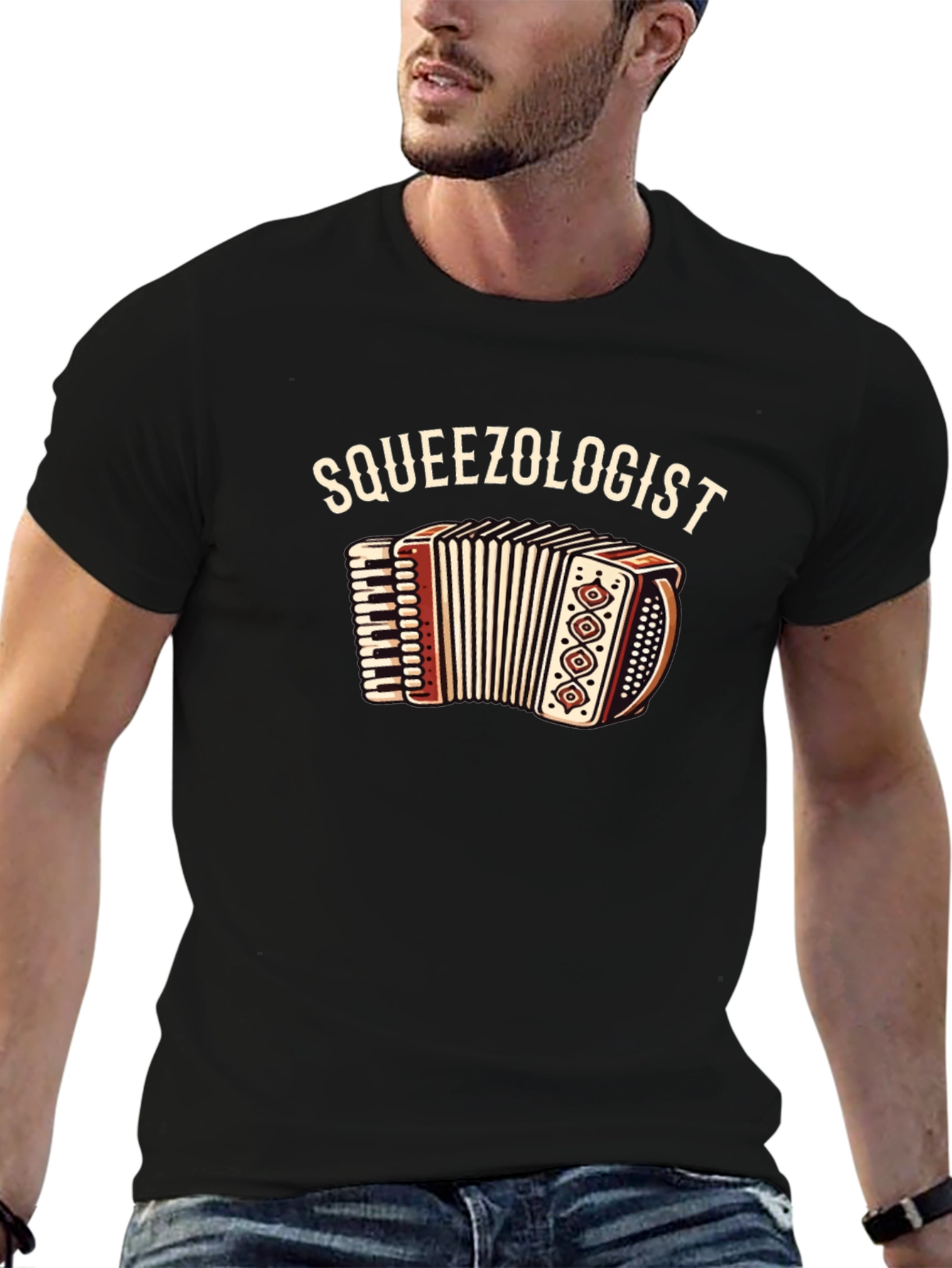 Squeezologist Accordion Musician T-Shirt