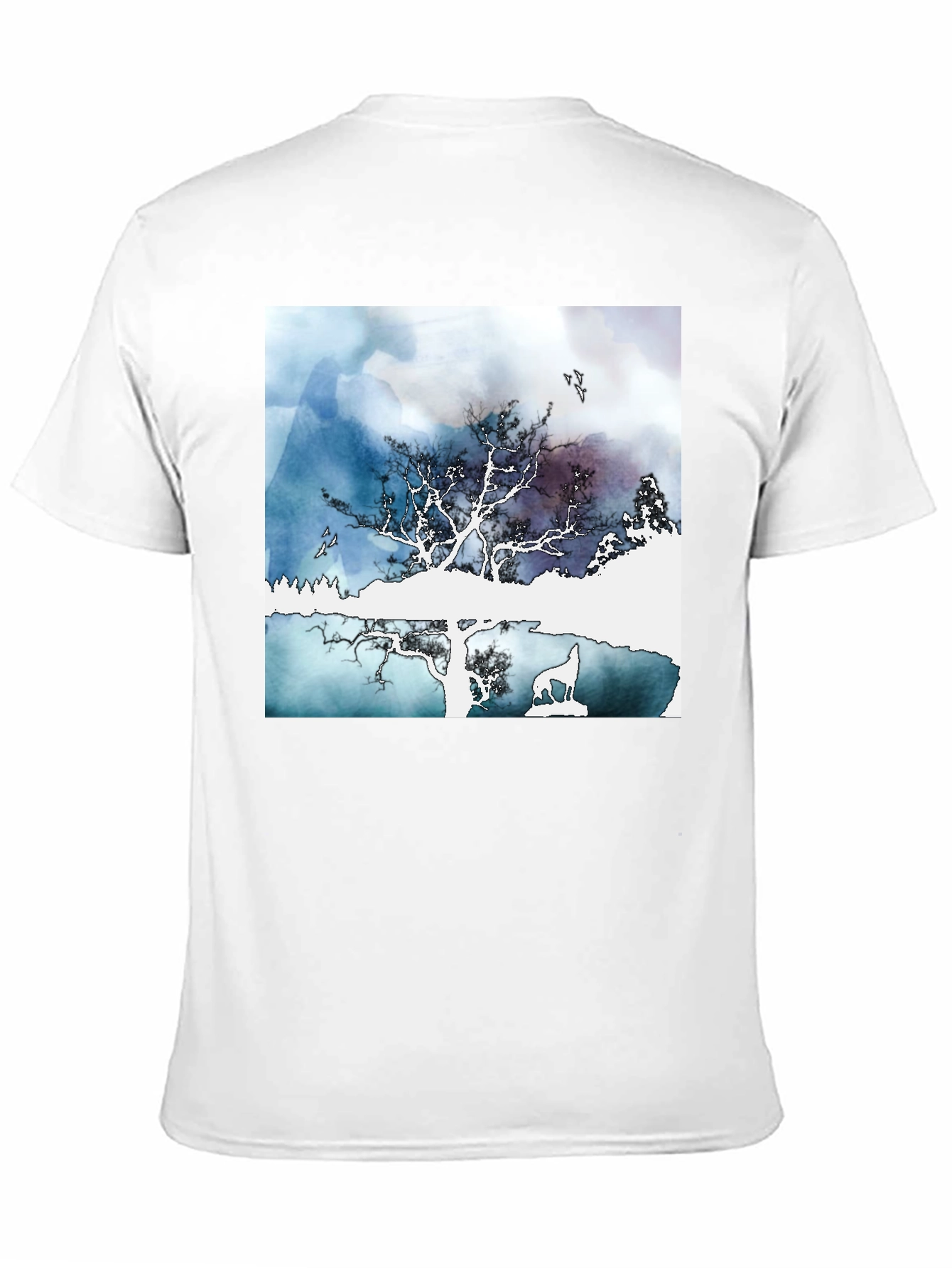 Nature Scene Graphic Tee - Stylish Black T-Shirt