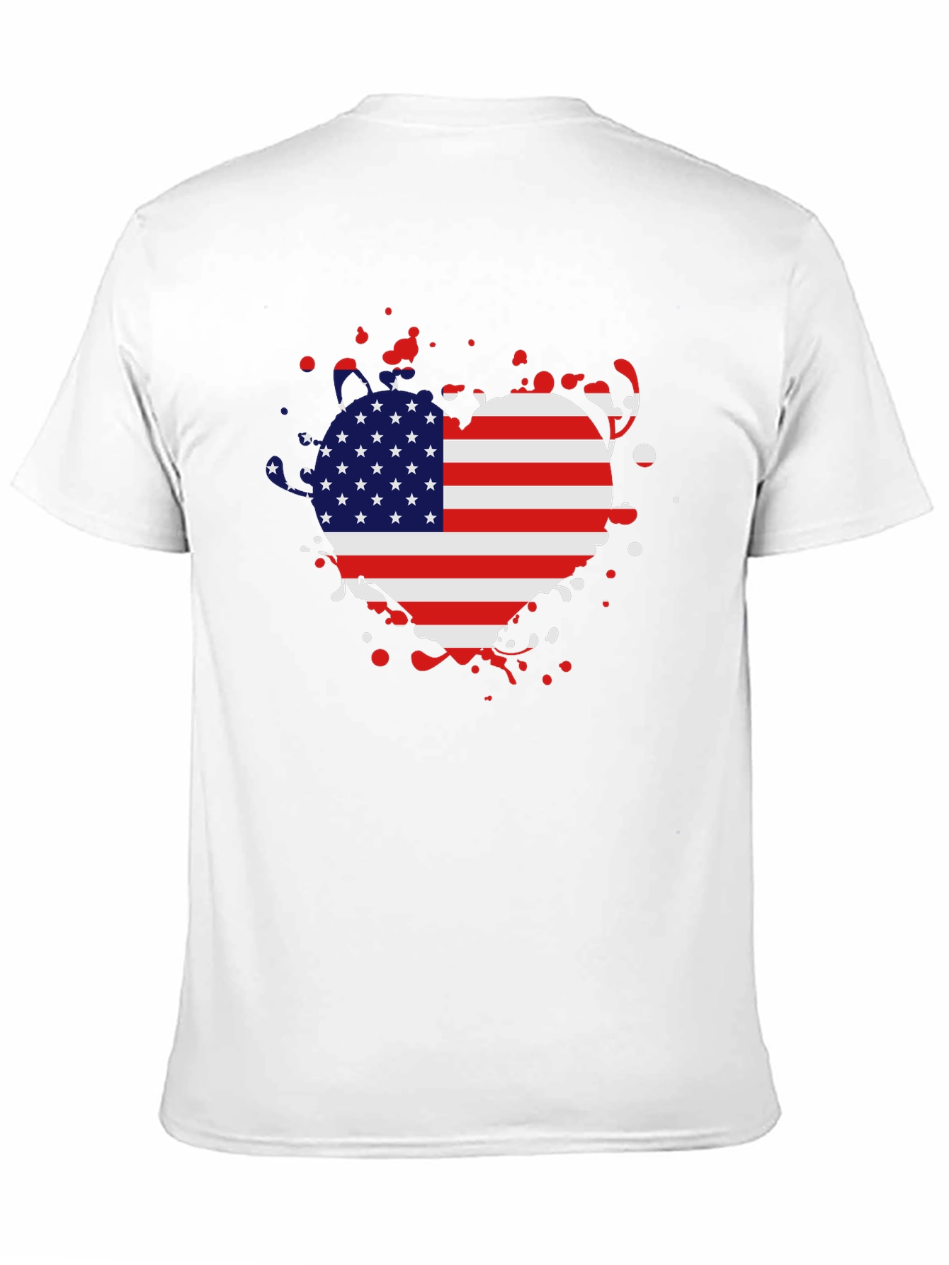 USA Flag Heart T-Shirt - Patriotic Pride