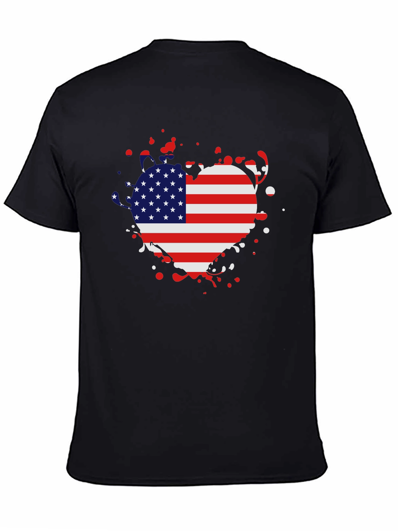 USA Flag Heart T-Shirt - Patriotic Pride